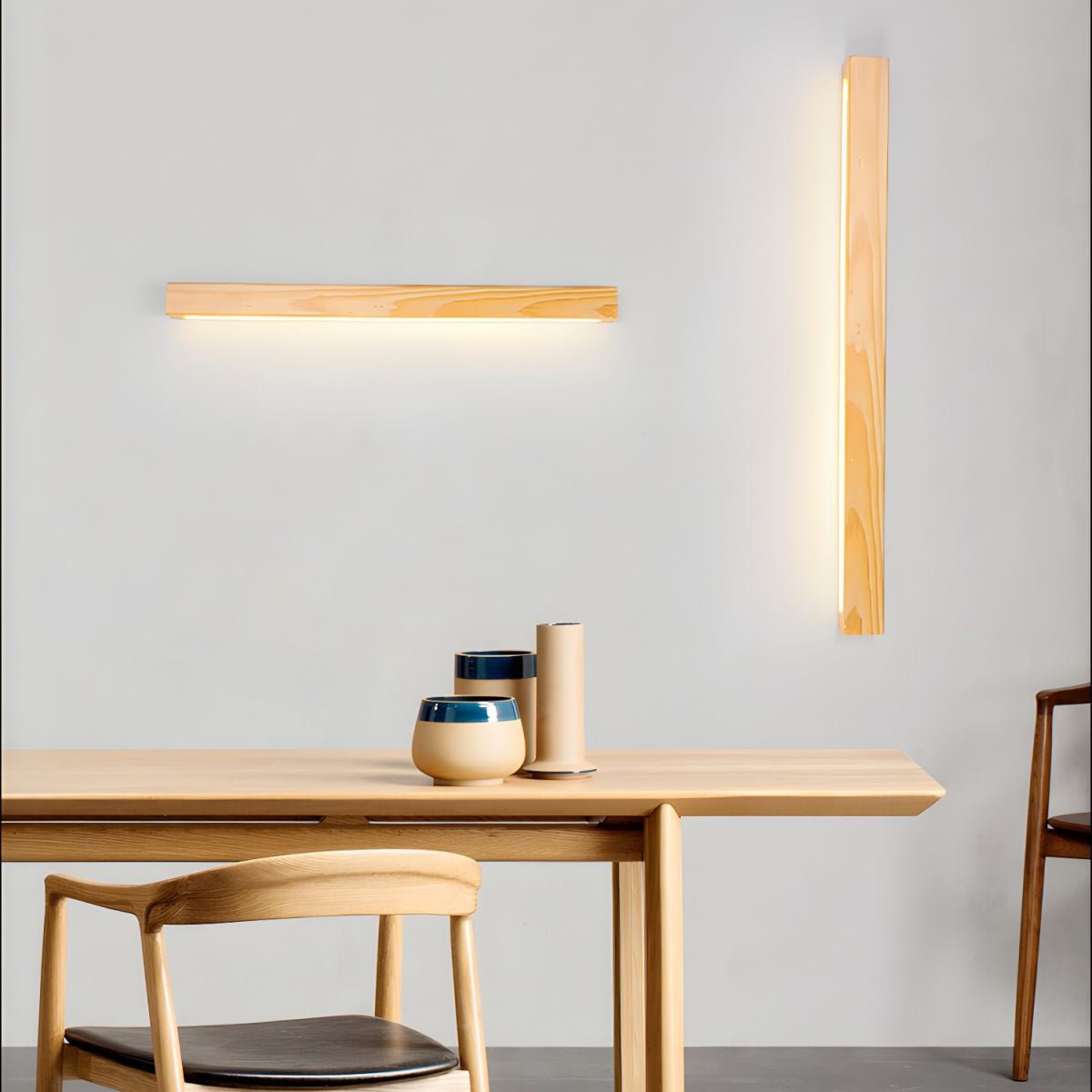 Lustra Wall Light Wood Linear Minimalist LED - Letslighting
