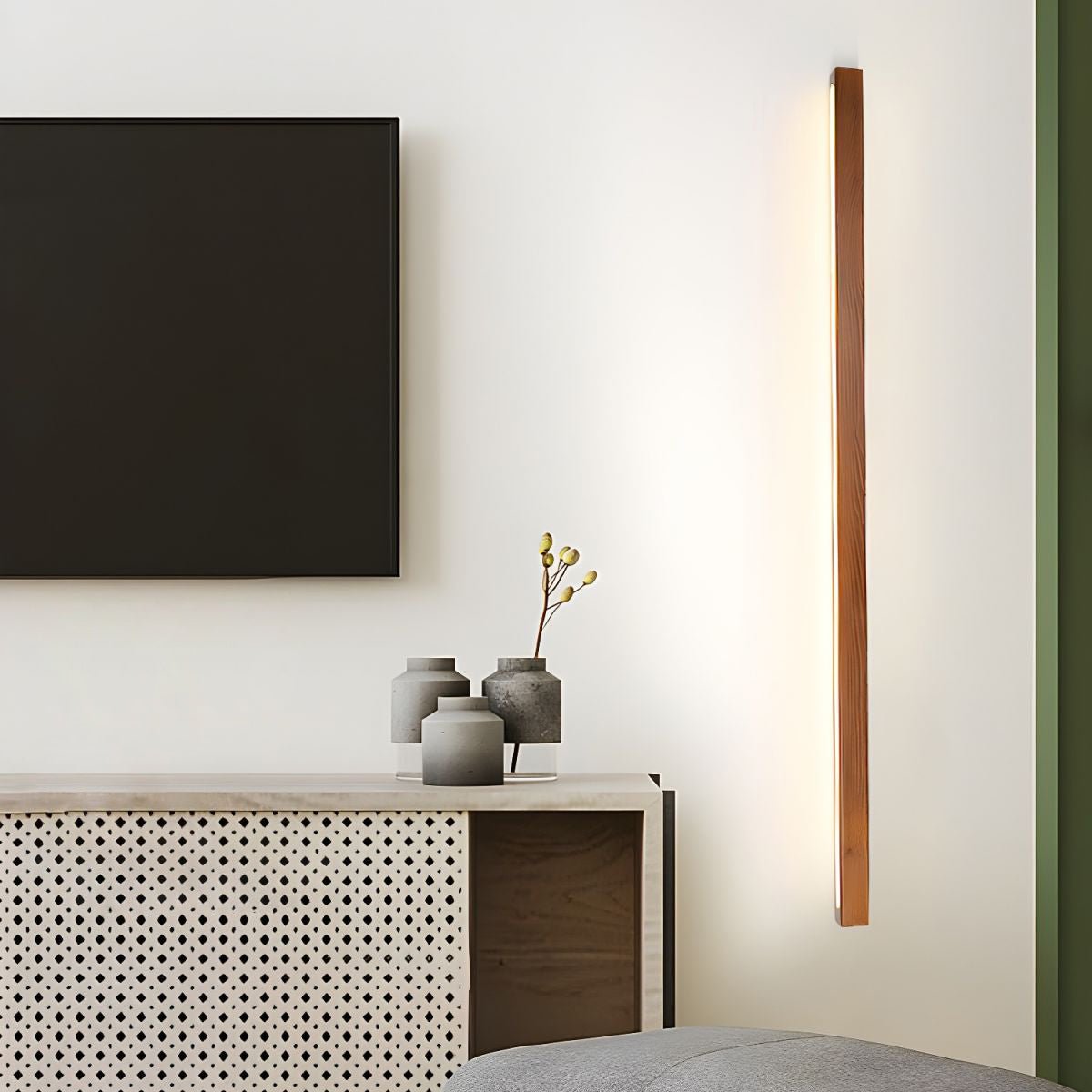 Lustra Wall Light Wood Linear Minimalist LED - Letslighting
