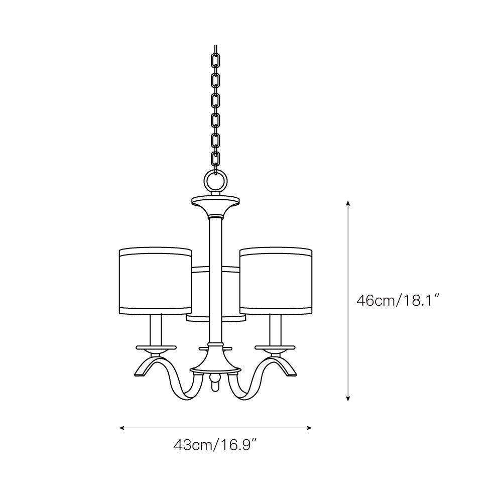 Vatnuvys Traditional Premium Brass Fabric Chandelier - Letslighting