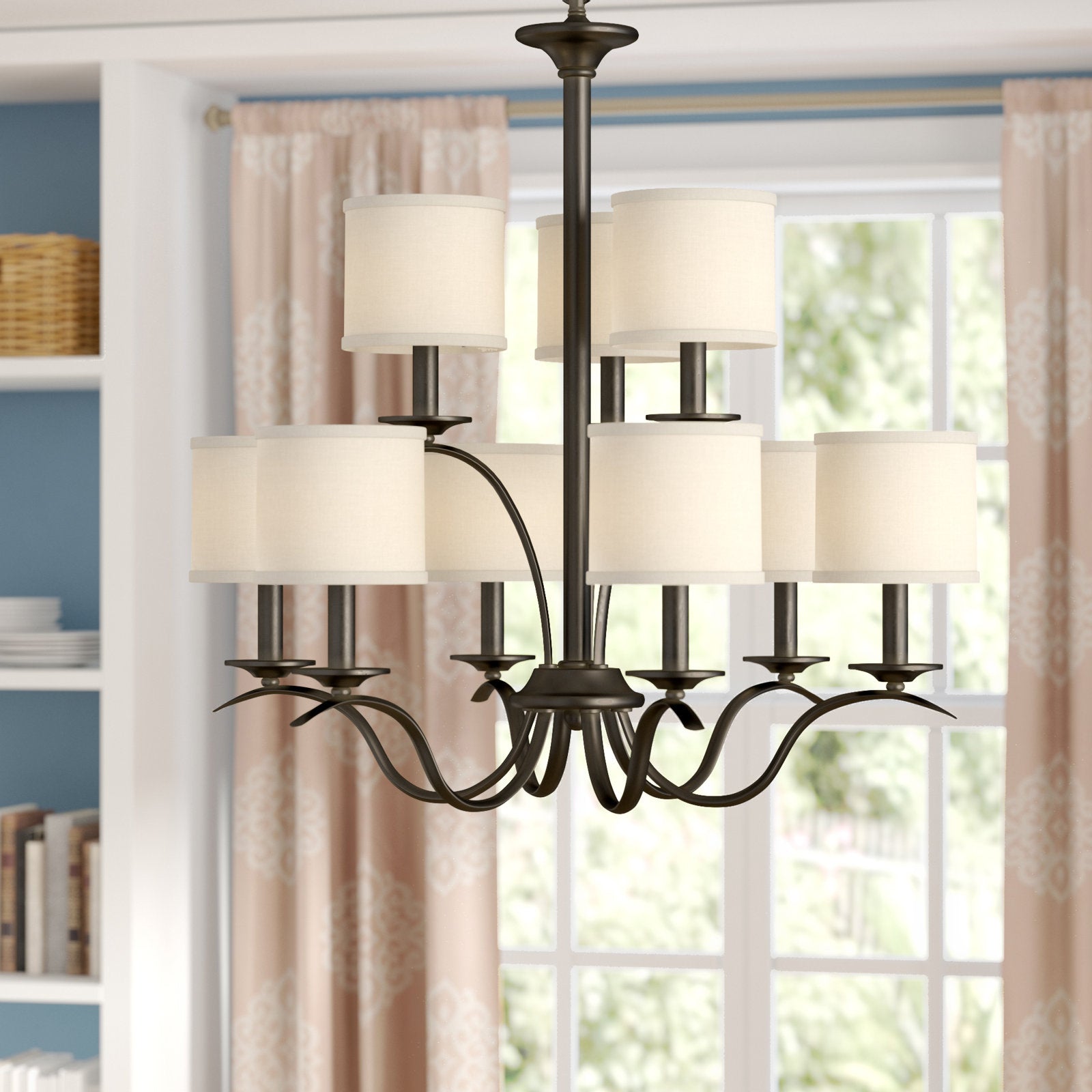 Vatnuvys Traditional Premium Brass Fabric Chandelier - Letslighting