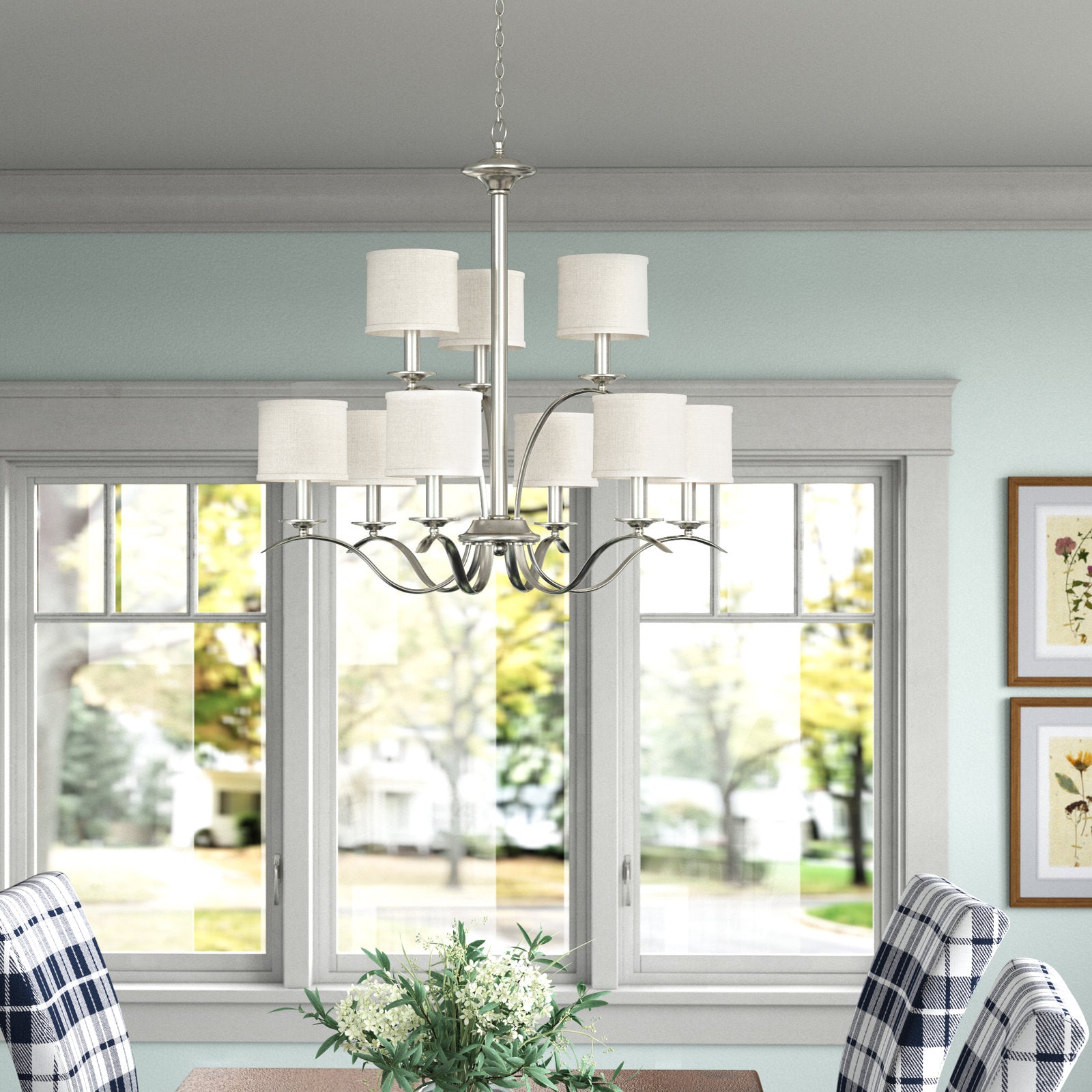 Vatnuvys Traditional Premium Brass Fabric Chandelier - Letslighting