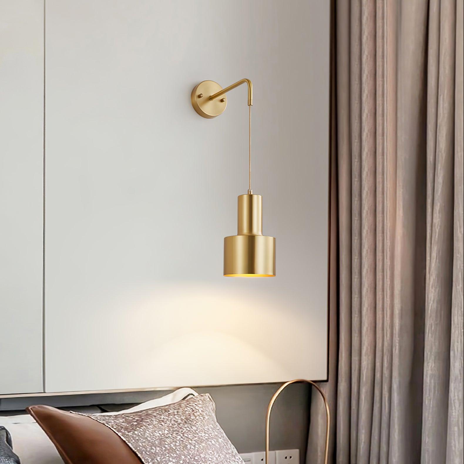 Alvina Modern Minimalist Brass Wall Light - Letslighting