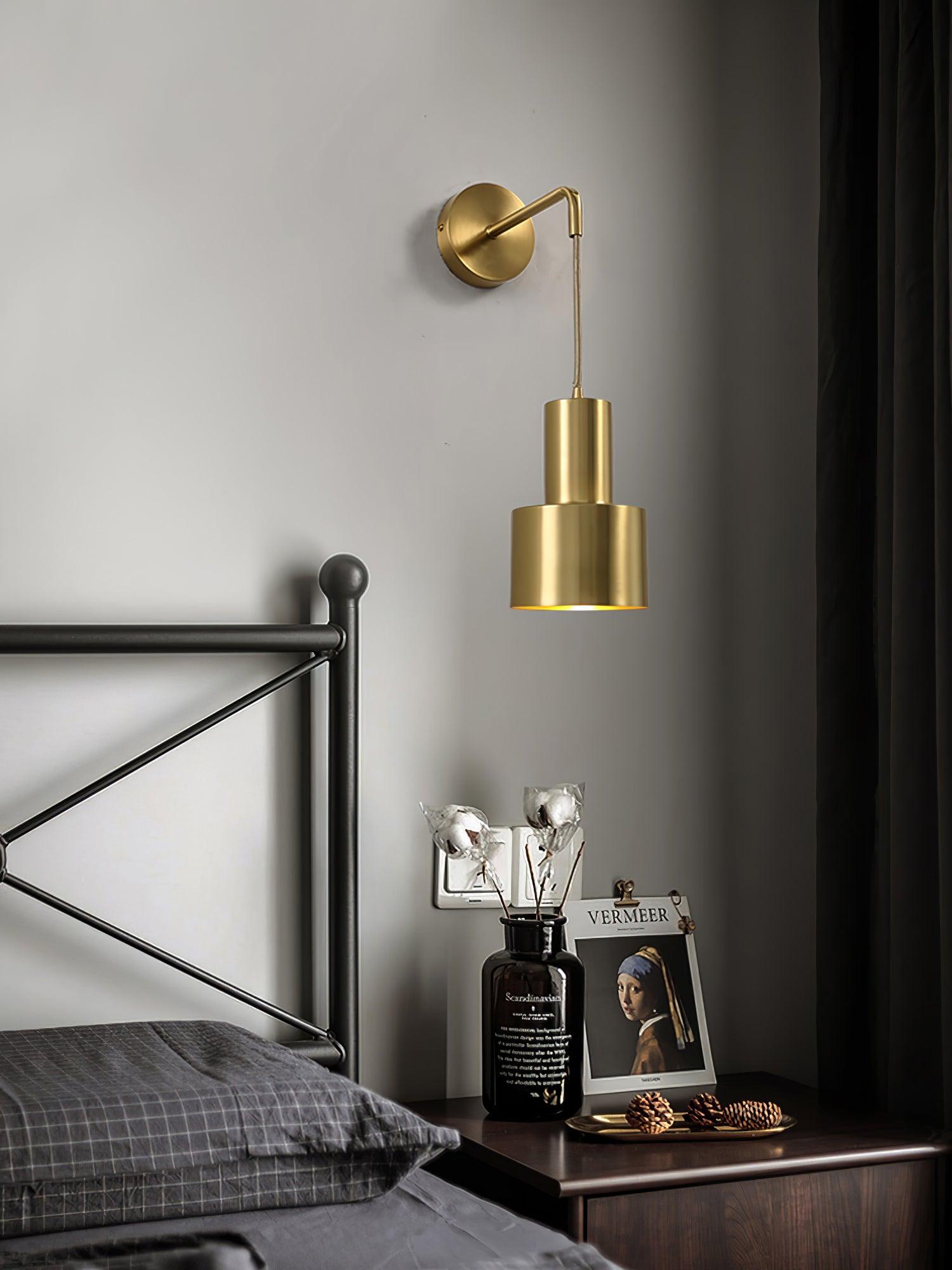 Alvina Modern Minimalist Brass Wall Light - Letslighting