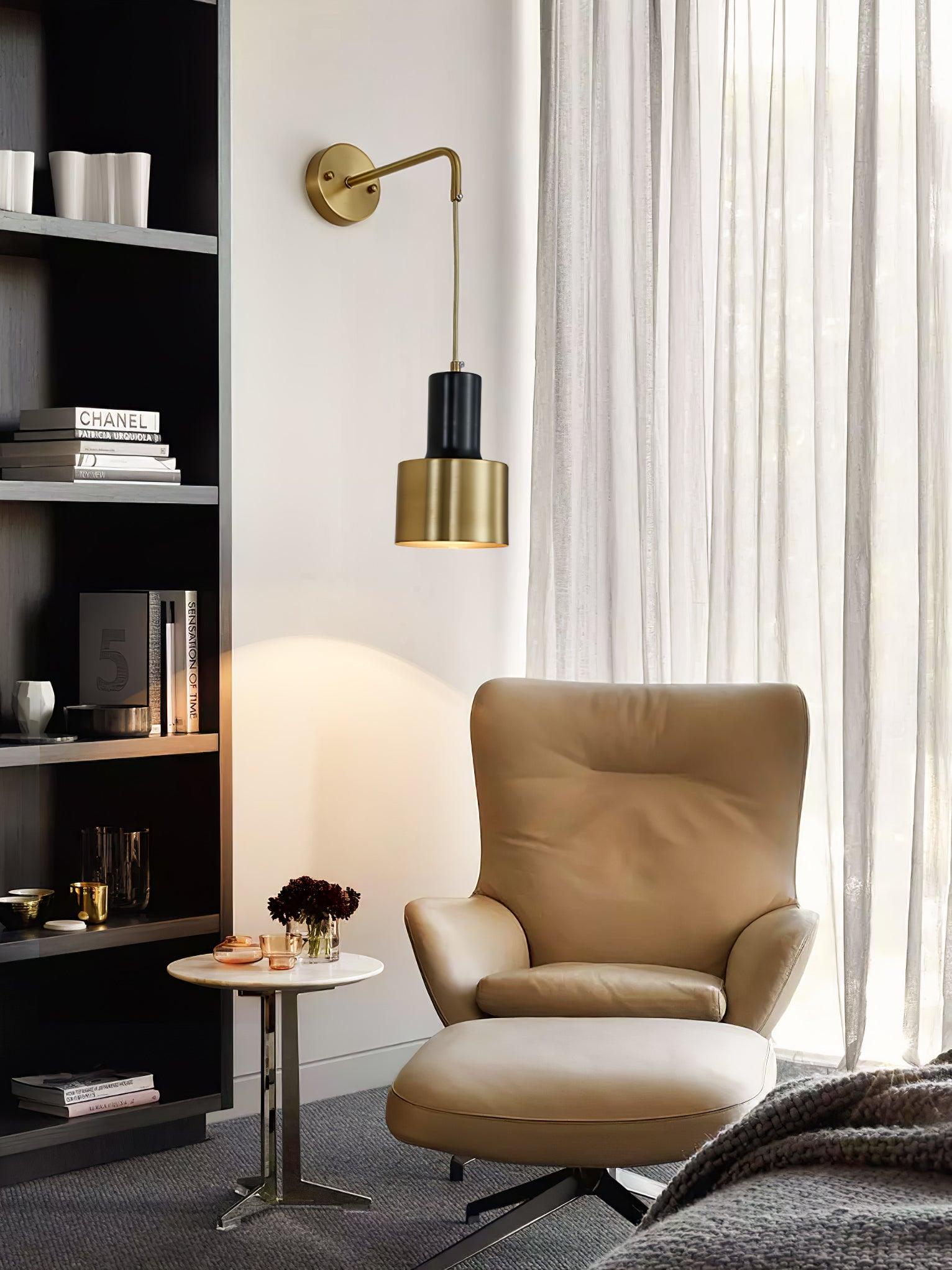 Alvina Modern Minimalist Brass Wall Light - Letslighting