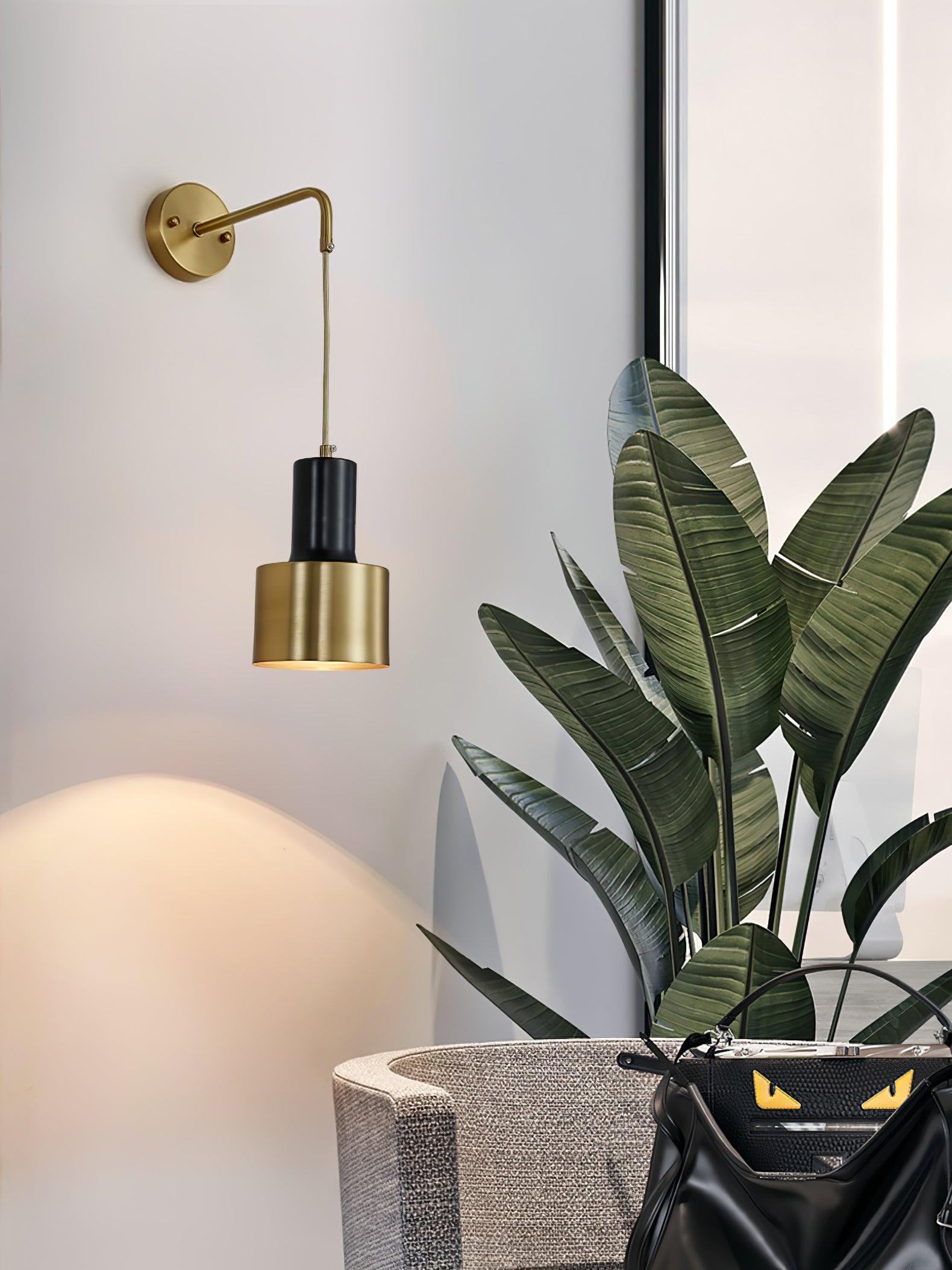 Alvina Modern Minimalist Brass Wall Light - Letslighting