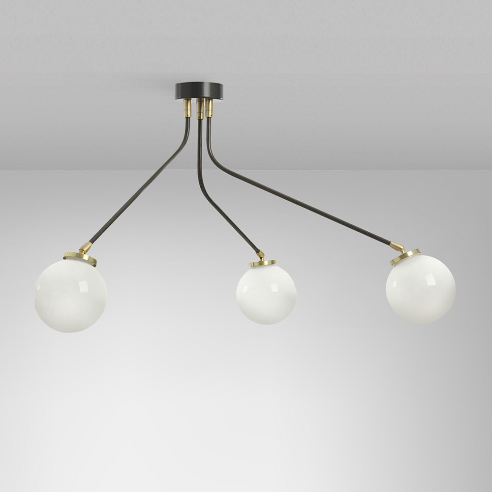 Vatnuvyo Modern Minimalist Brass Glass Ceiling Lamp - Letslighting