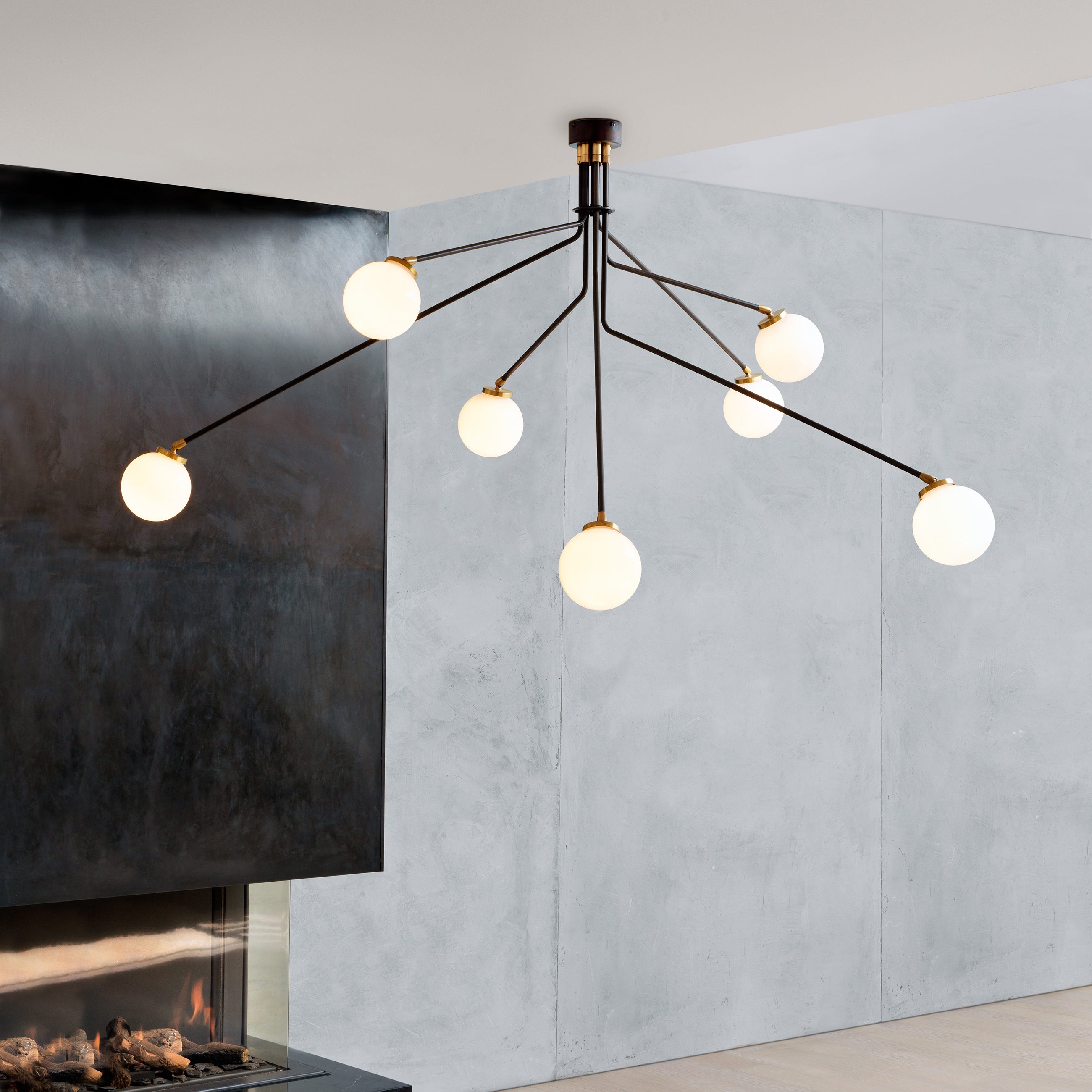 Vatnuvyo Modern Minimalist Brass Glass Ceiling Lamp - Letslighting