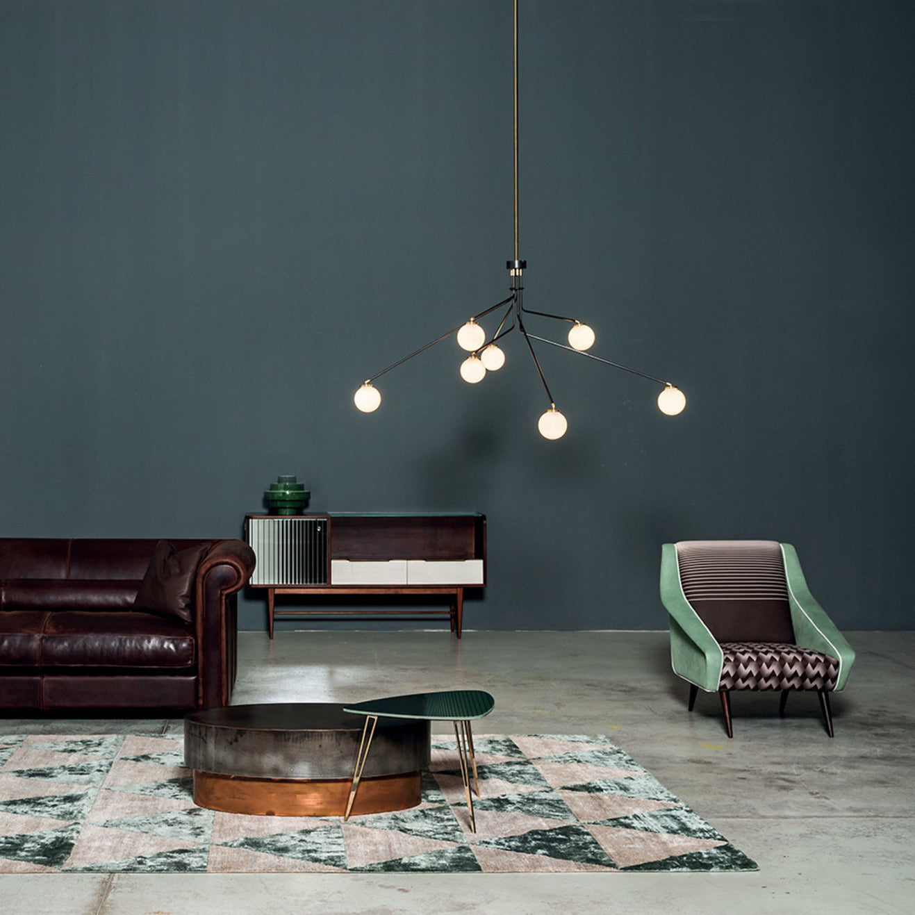 Vatnuvyo Modern Minimalist Brass Glass Ceiling Lamp - Letslighting