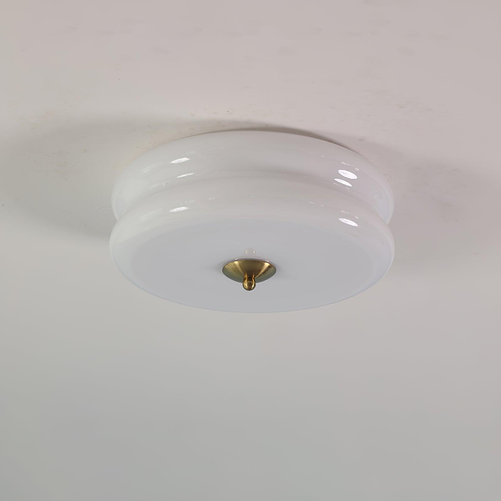 ValentinaVintage Round Flush Mount Ceiling Light Two Layer