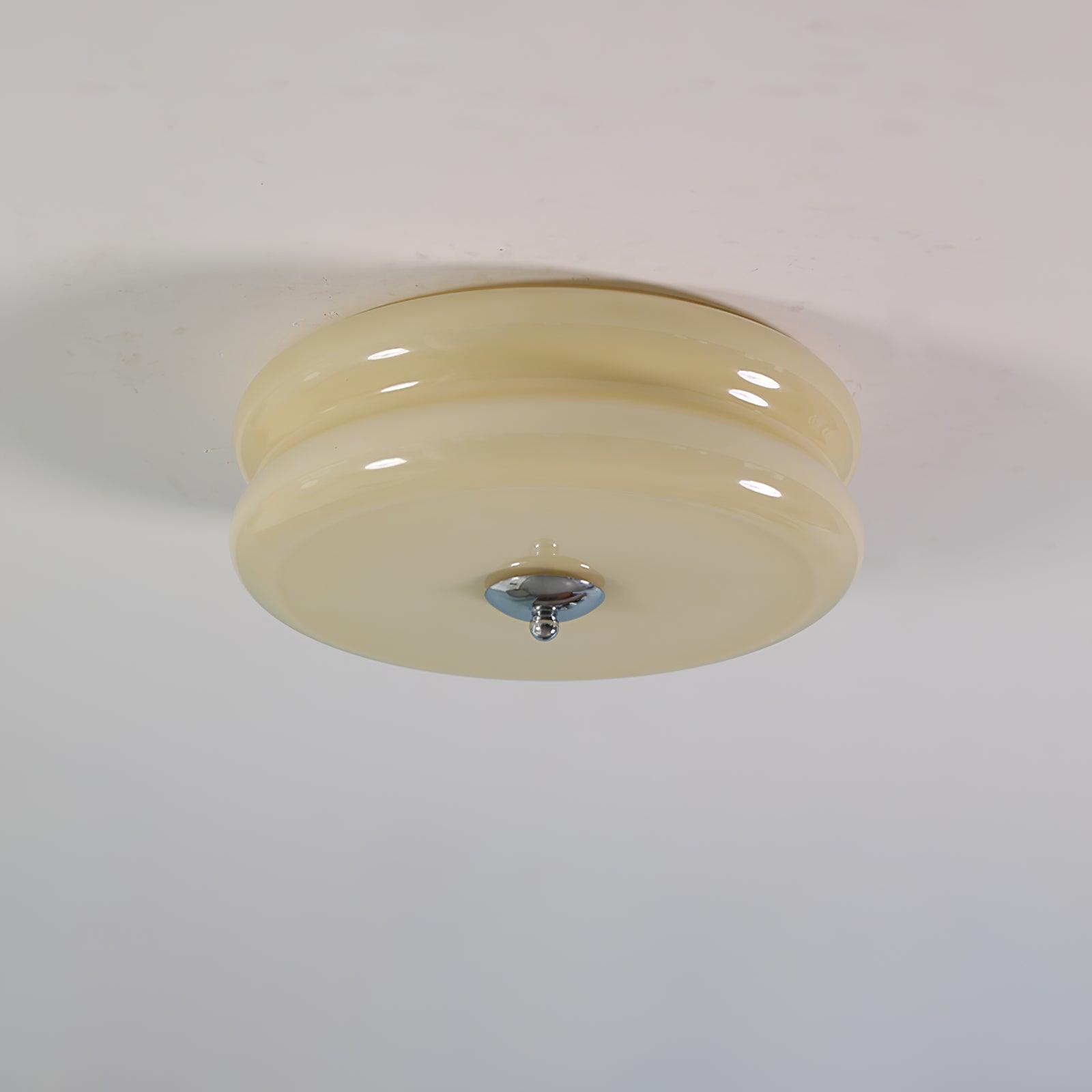 ValentinaVintage Round Flush Mount Ceiling Light Two Layer