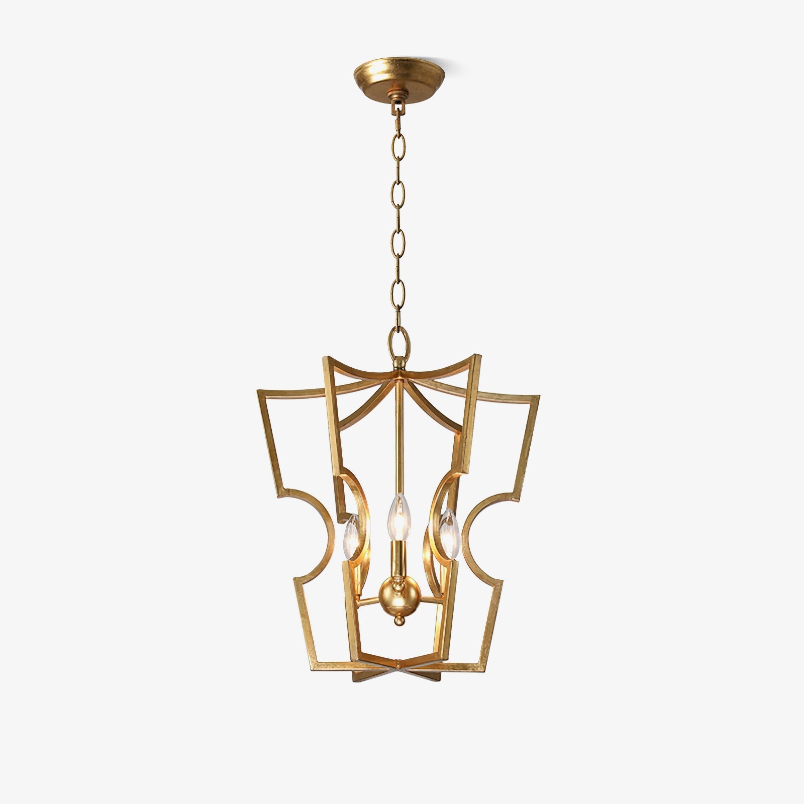 Lustra Chandelier Gold Lantern Frame - Letslighting