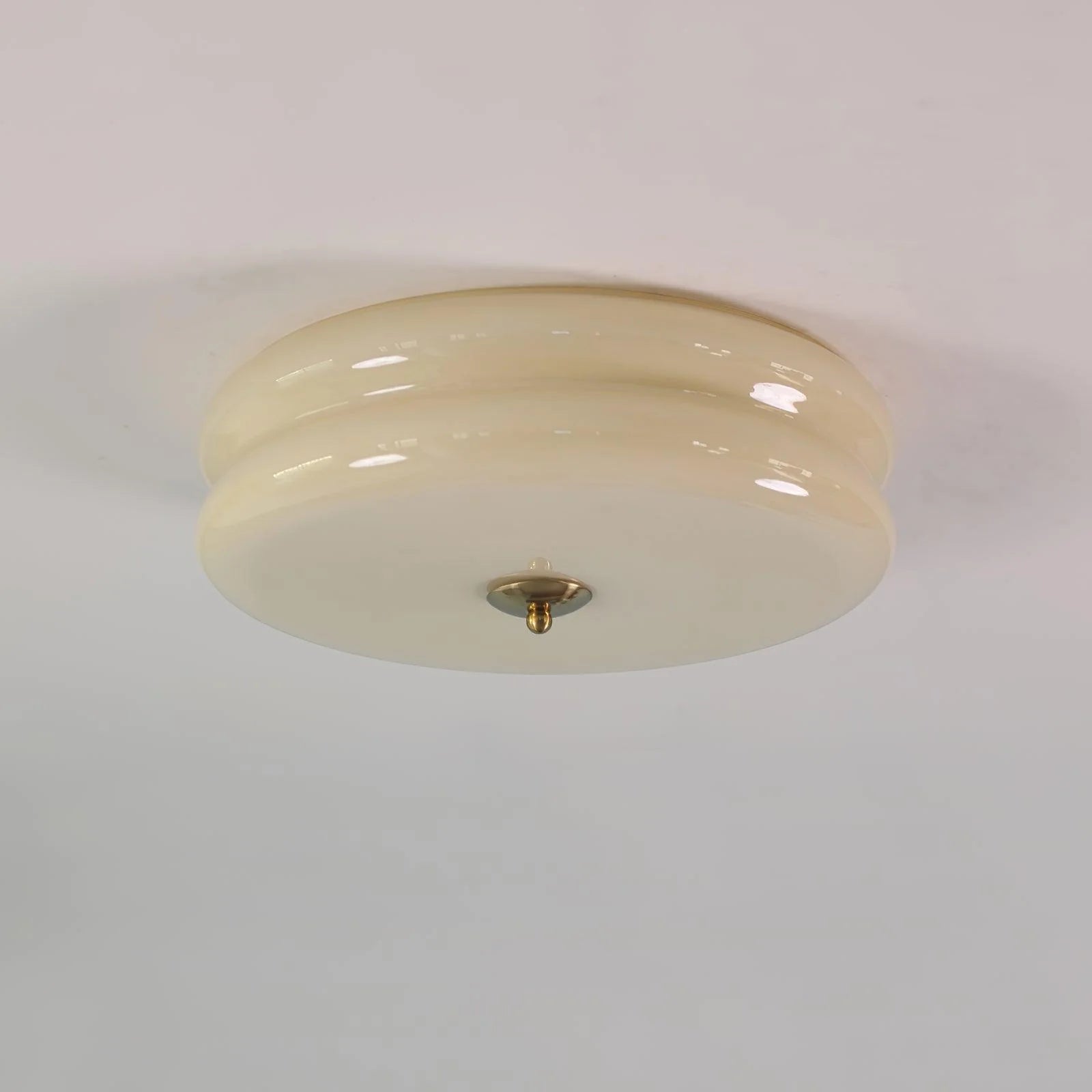 ValentinaVintage Round Flush Mount Ceiling Light Two Layer