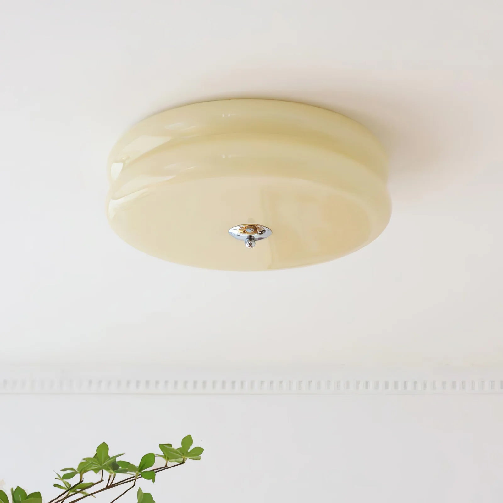 ValentinaVintage Round Flush Mount Ceiling Light Two Layer