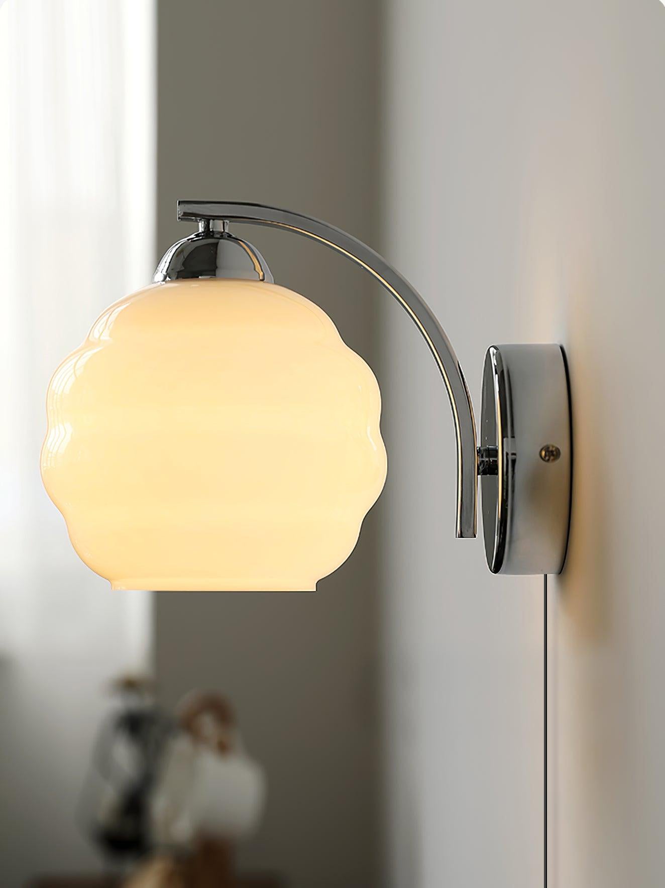 Lustra Wall Lamp Art Deco Glass Chrome - Letslighting