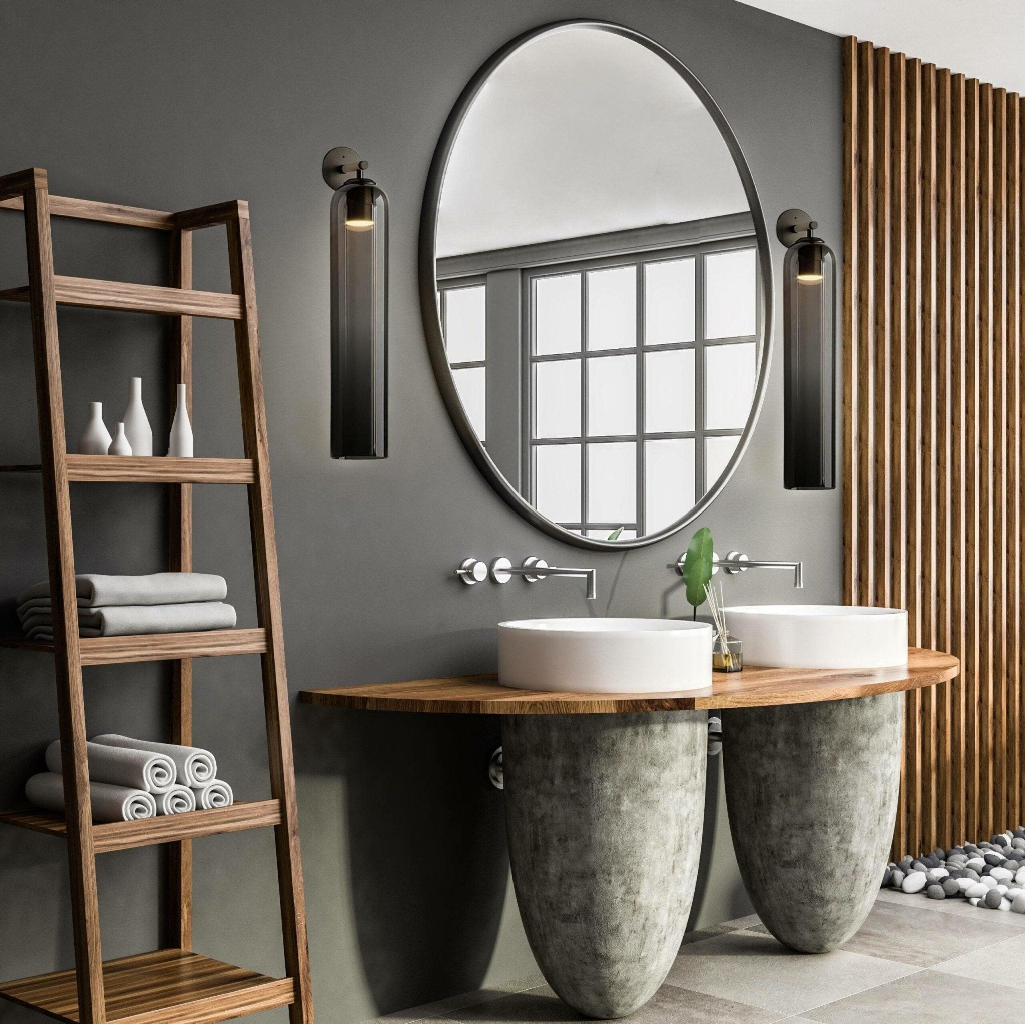 Aria Glass Indoor Wall Lamp Cylindrical