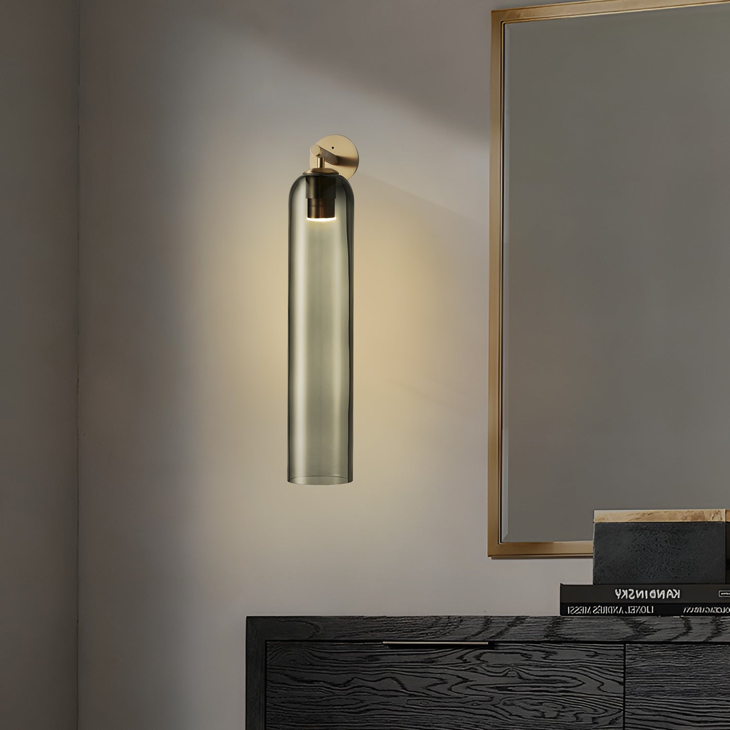 Aria Glass Indoor Wall Lamp Cylindrical