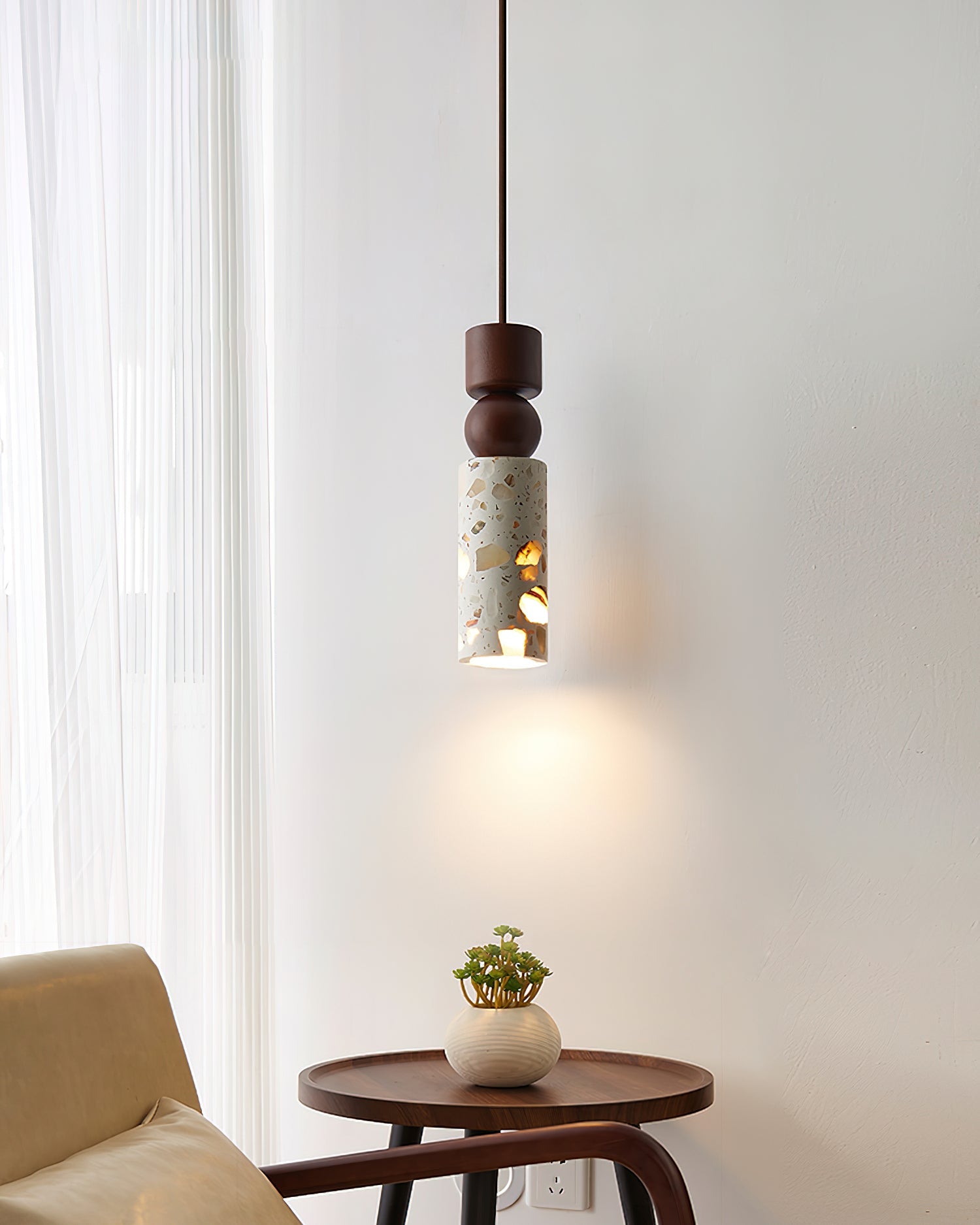Artena Sculptural Terrazzo Pendant Lamp - Letslighting