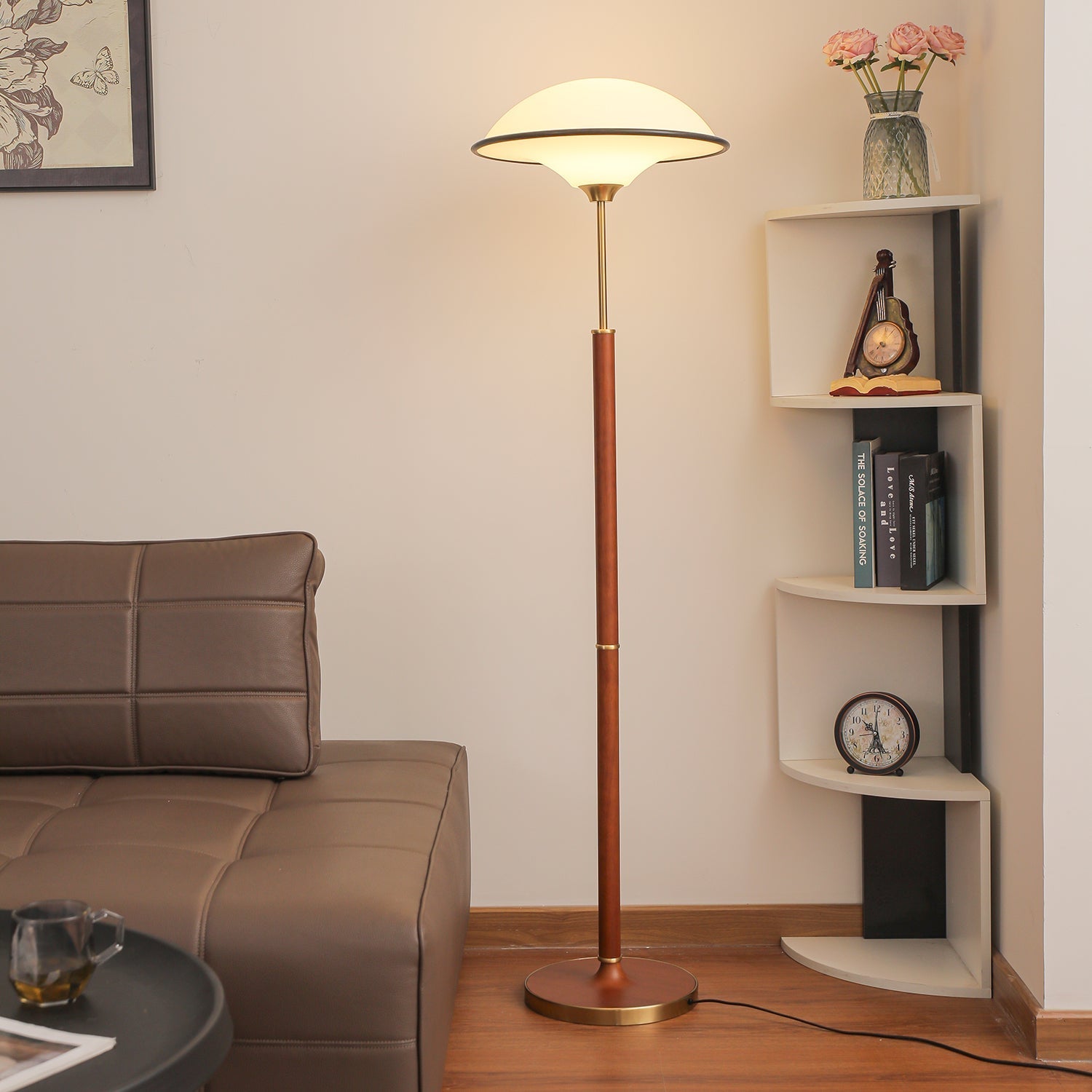 Astralis Wood Art Deco Floor Lamp - Letslighting