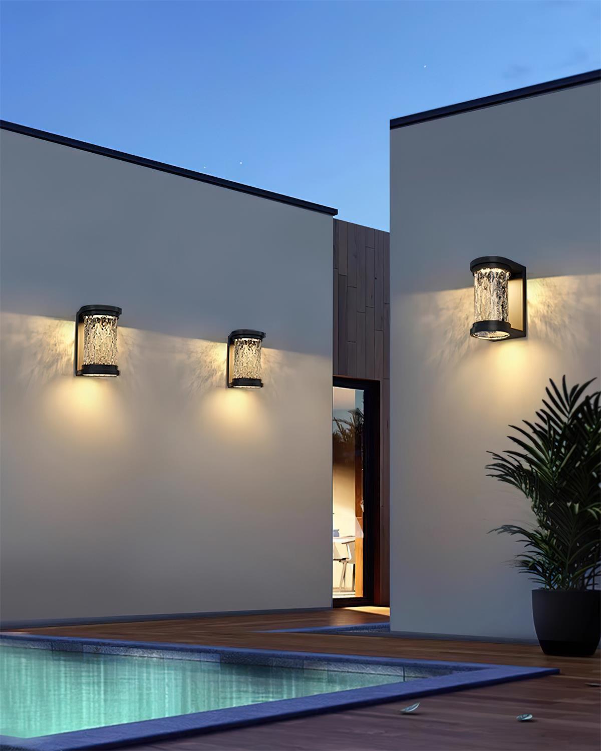 Artika Outdoor Wall Lamp Stainless Steel Textured Glass - Letslighting