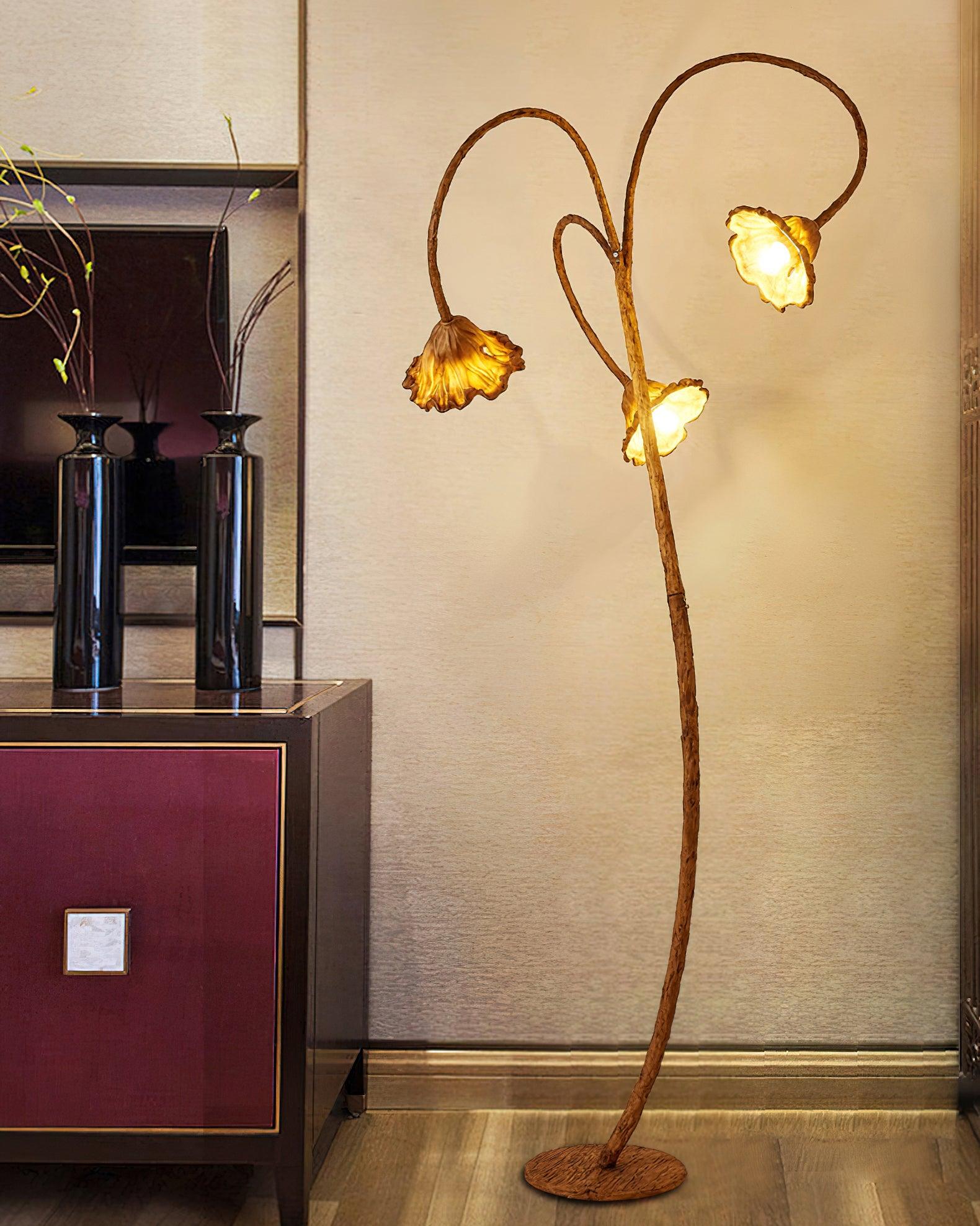 Gavin Natural Resin Floor Lamp - Letslighting