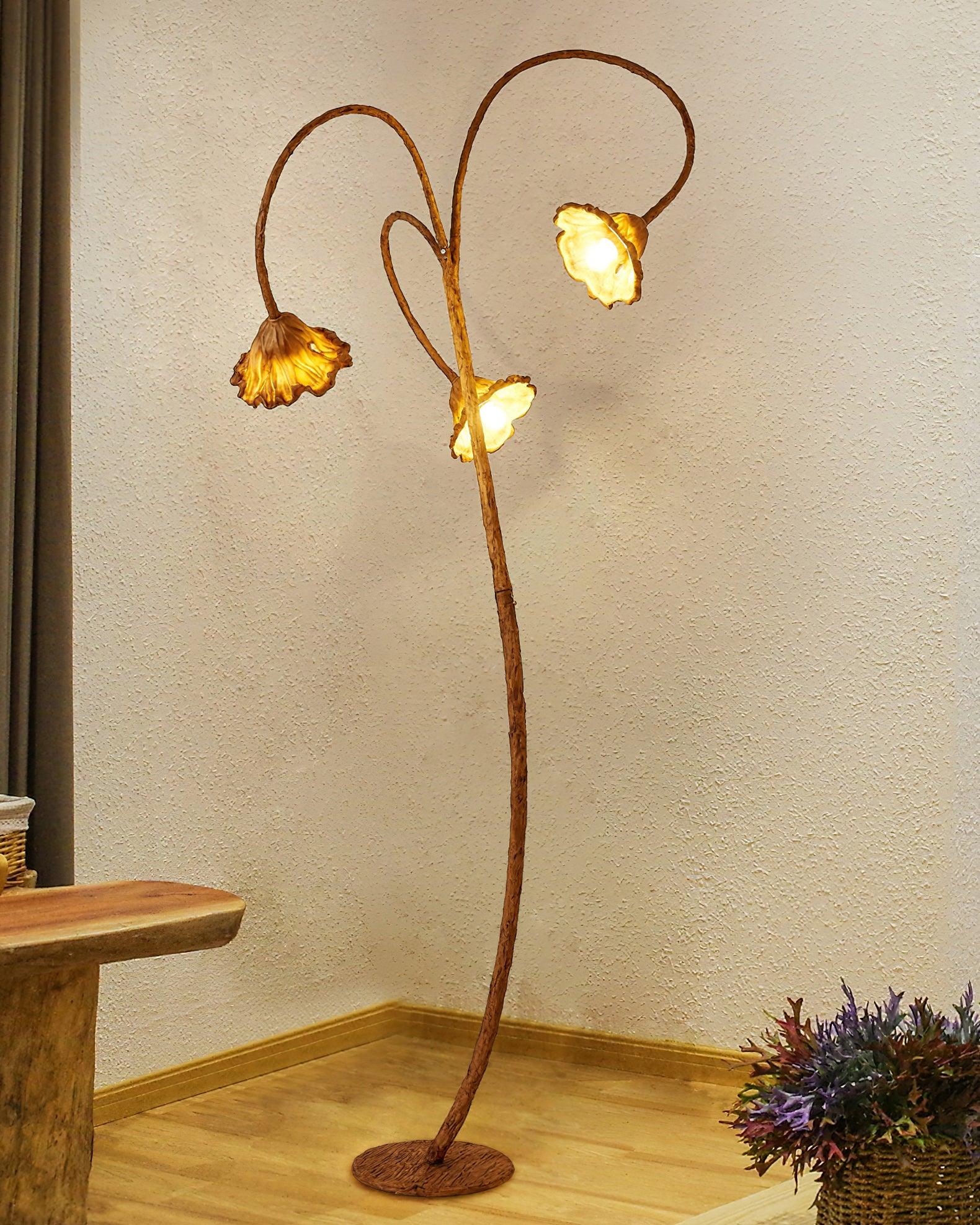 Gavin Natural Resin Floor Lamp - Letslighting