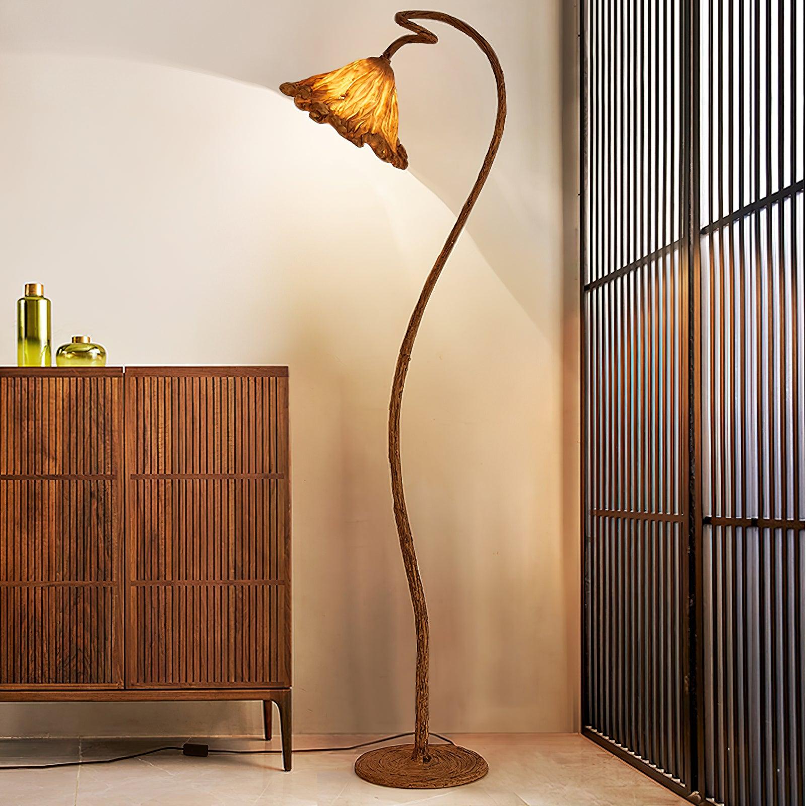 Gavin Natural Resin Floor Lamp - Letslighting
