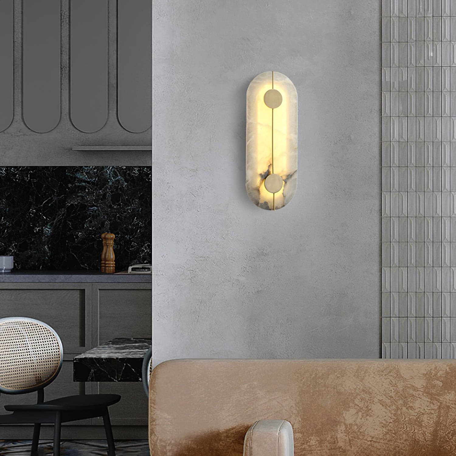 Artistic Wall Lamp Dolomite Copper Retro Flair - Letslighting