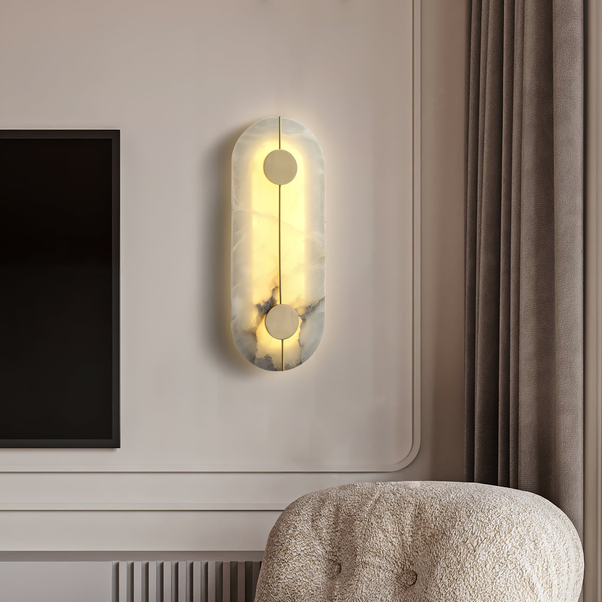 Artistic Wall Lamp Dolomite Copper Retro Flair - Letslighting