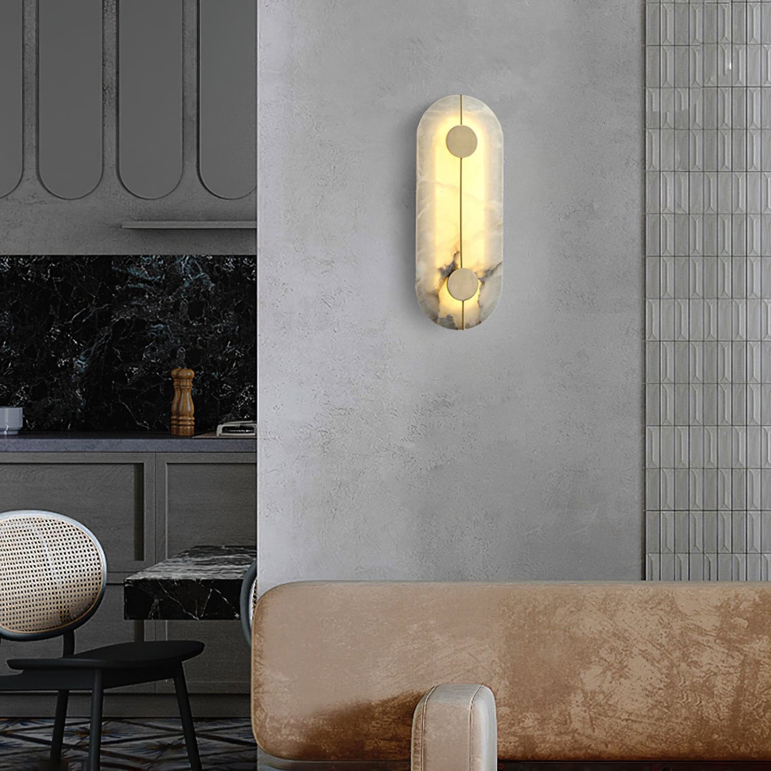 Artistic Wall Lamp Dolomite Copper Retro Flair - Letslighting