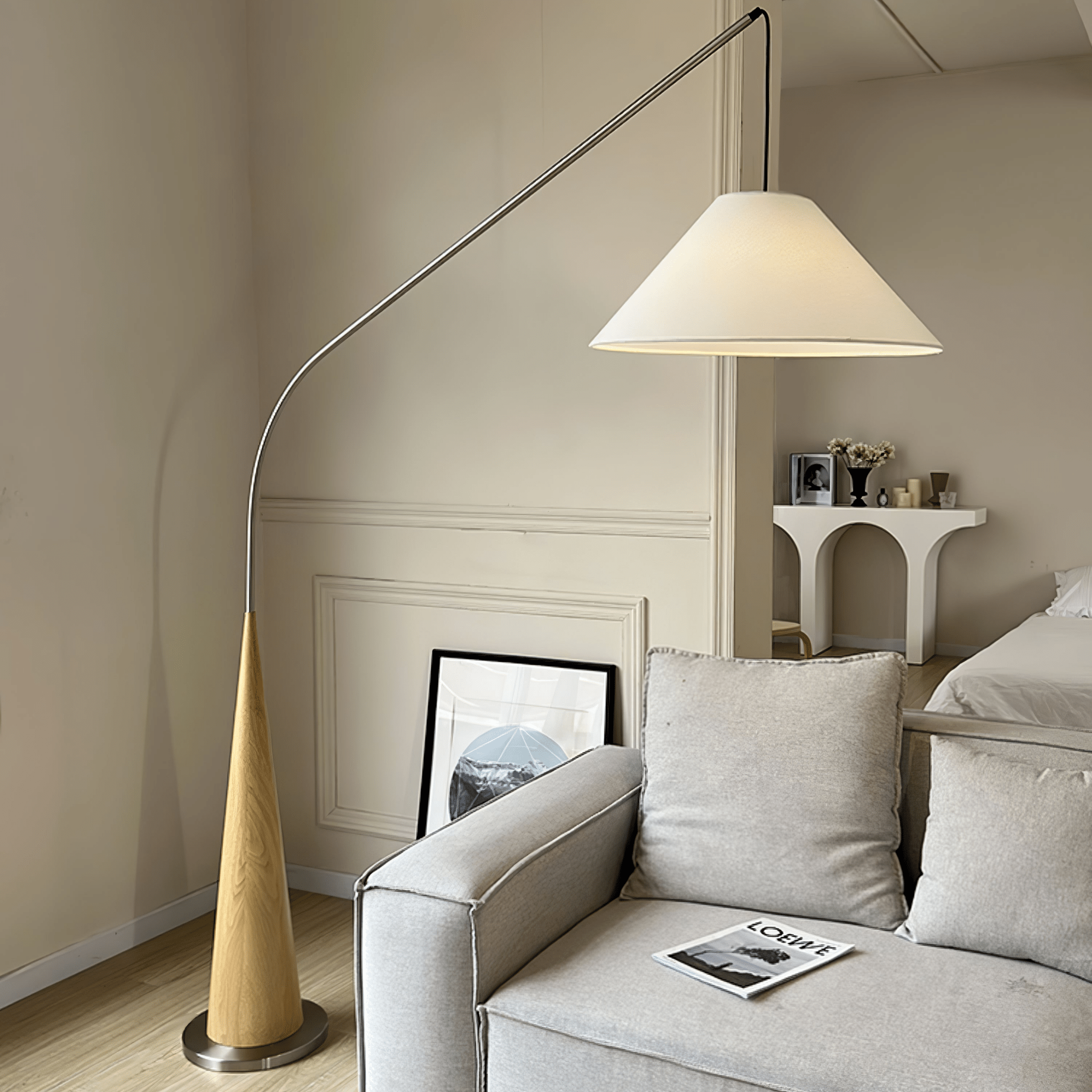 Uriah Minimalist Fabric Floor Lamp - Letslighting