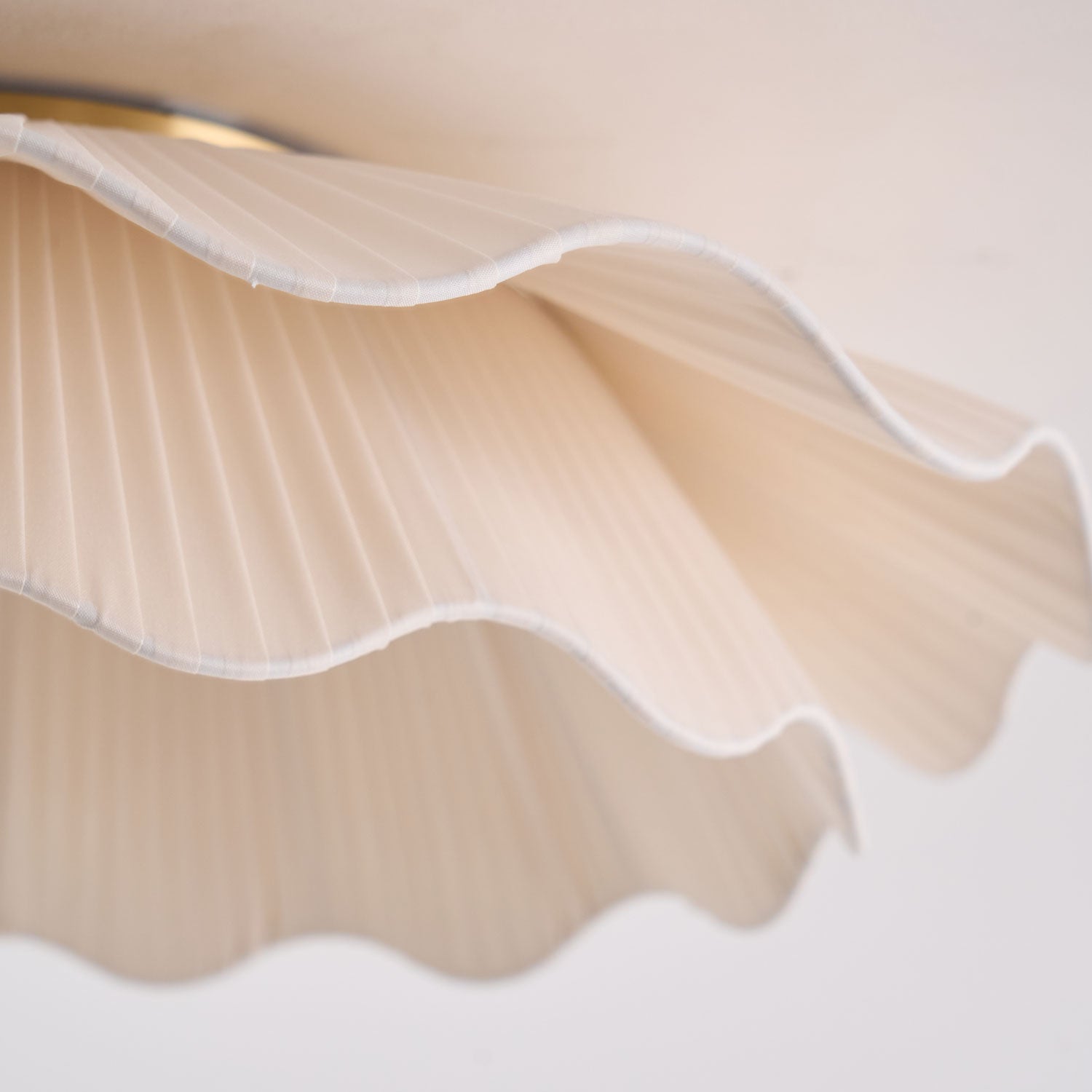 Ritta Fabric Wave Ceiling Light Brass - Letslighting