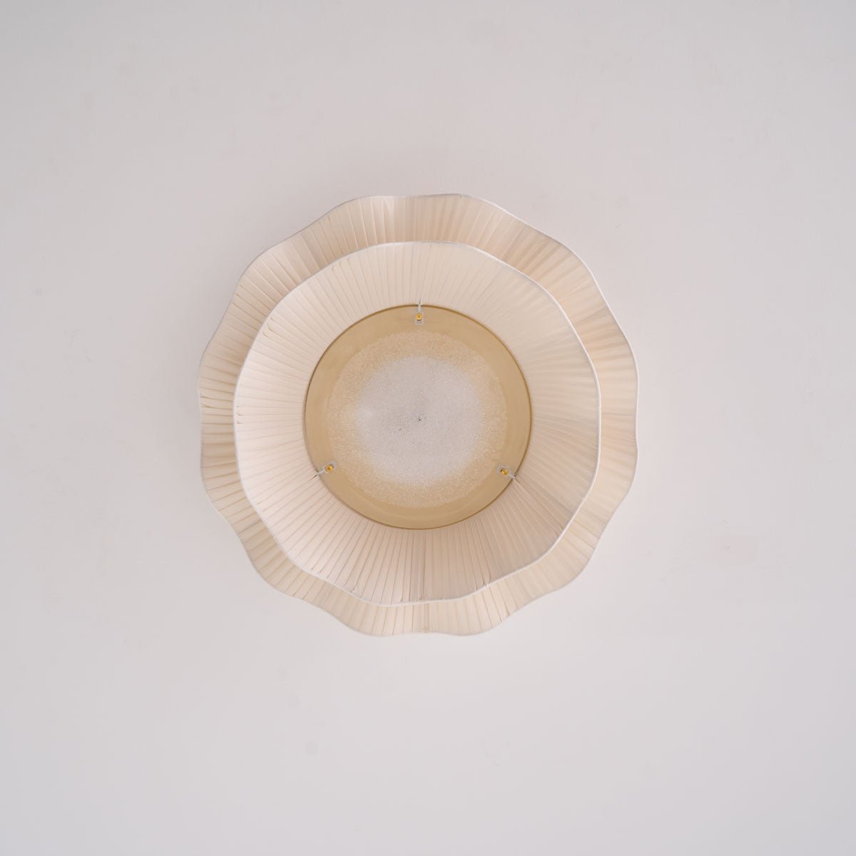 Ritta Fabric Wave Ceiling Light Brass - Letslighting