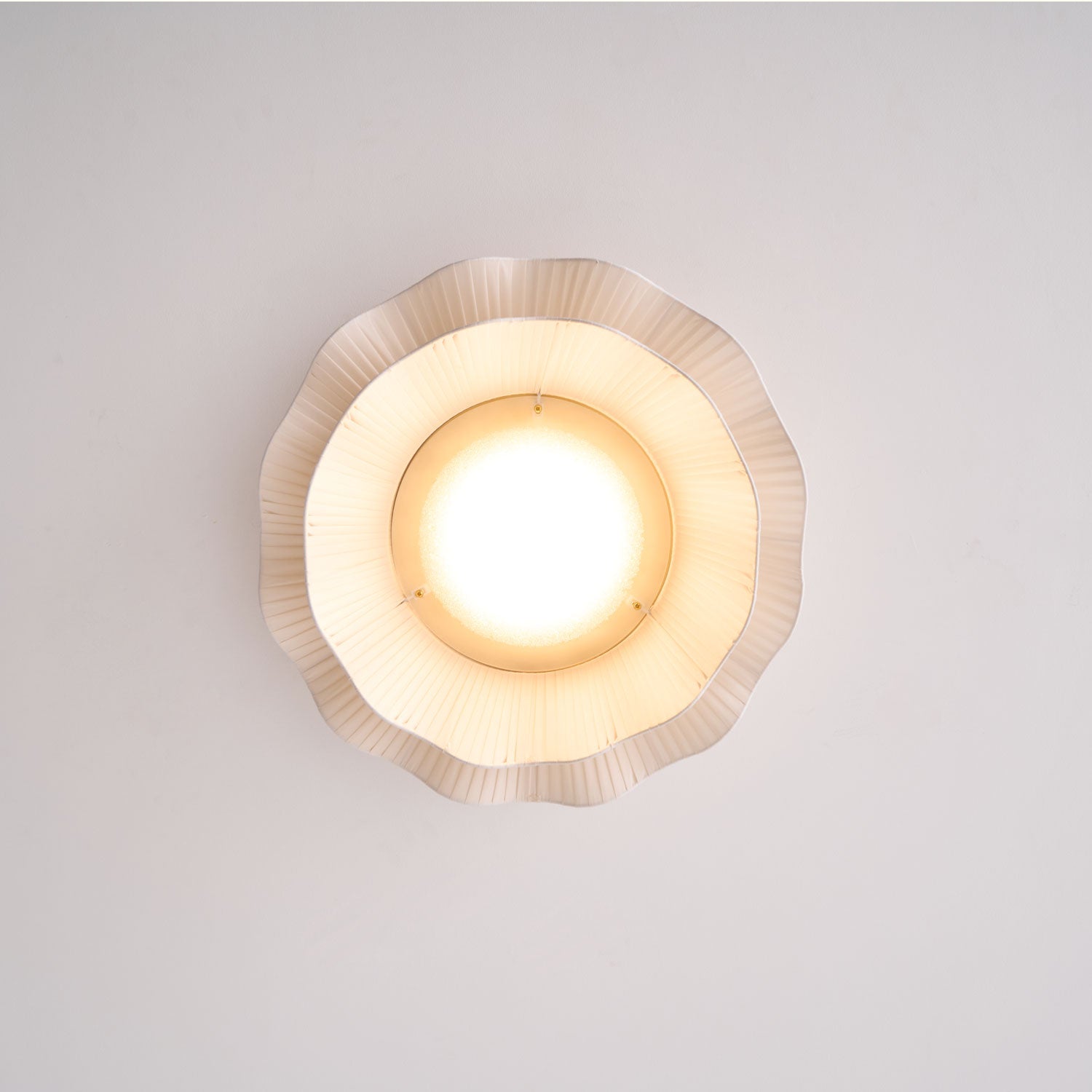 Ritta Fabric Wave Ceiling Light Brass - Letslighting