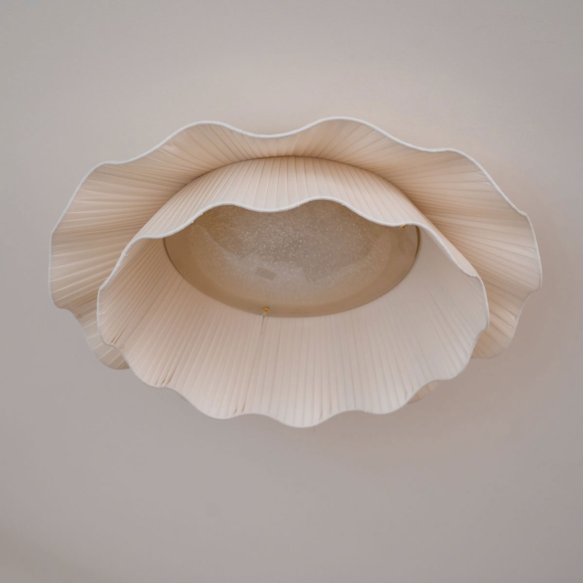 Ritta Fabric Wave Ceiling Light Brass - Letslighting