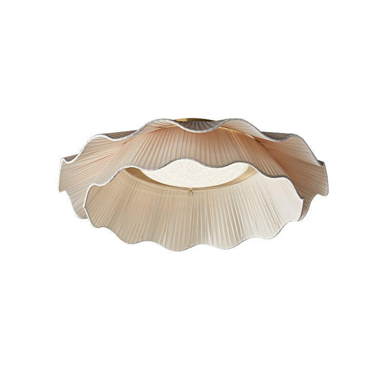 Ritta Fabric Wave Ceiling Light Brass - Letslighting