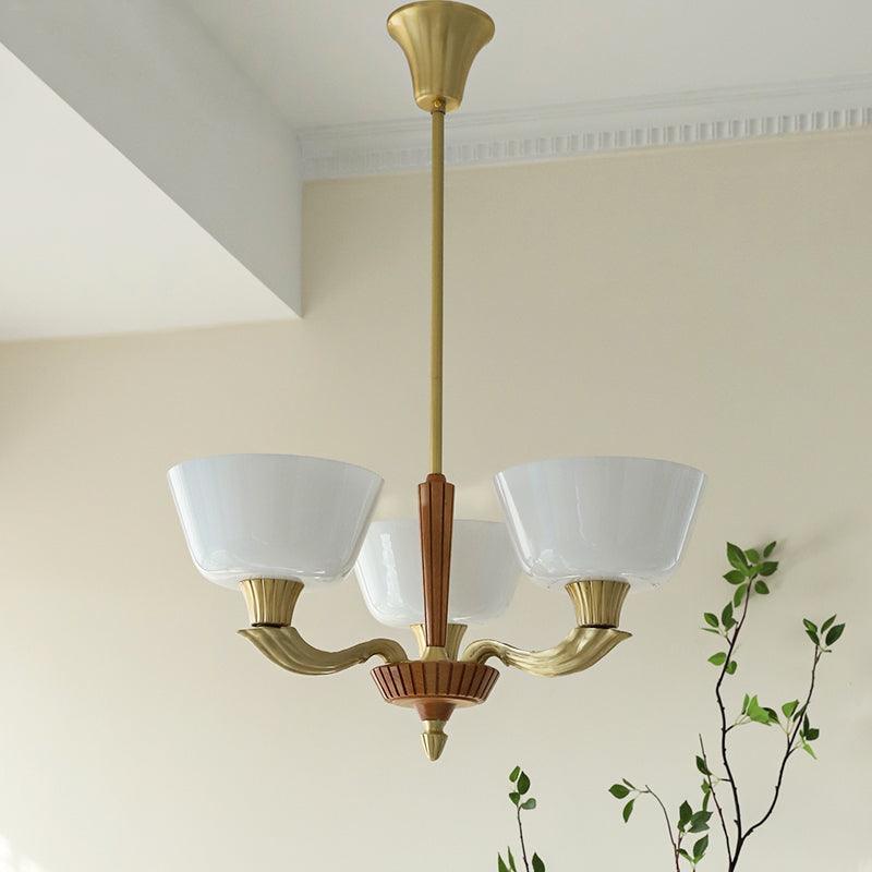 Lustra Chandelier Flared Shade Vintage - Letslighting