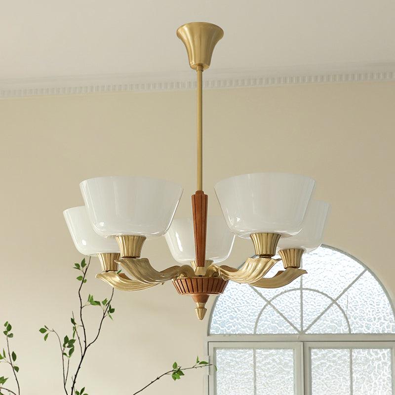 Lustra Chandelier Flared Shade Vintage - Letslighting