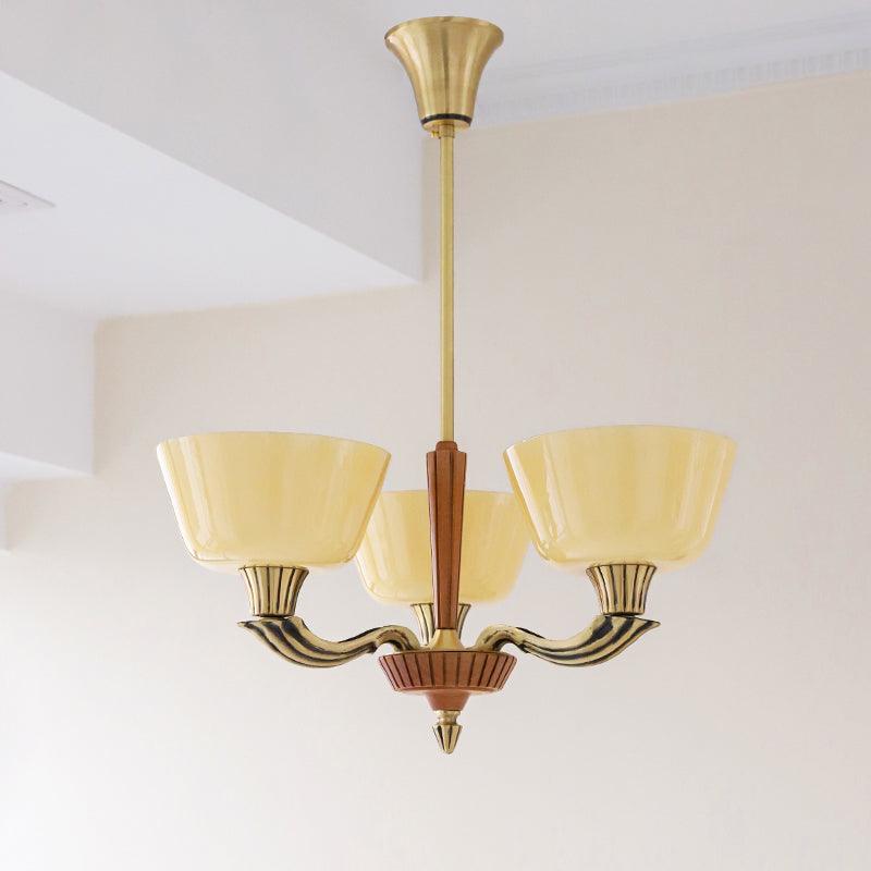 Lustra Chandelier Flared Shade Vintage - Letslighting