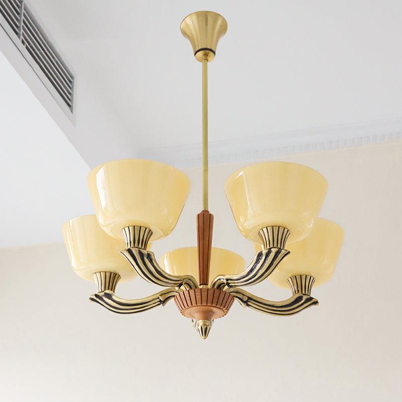 Lustra Chandelier Flared Shade Vintage - Letslighting