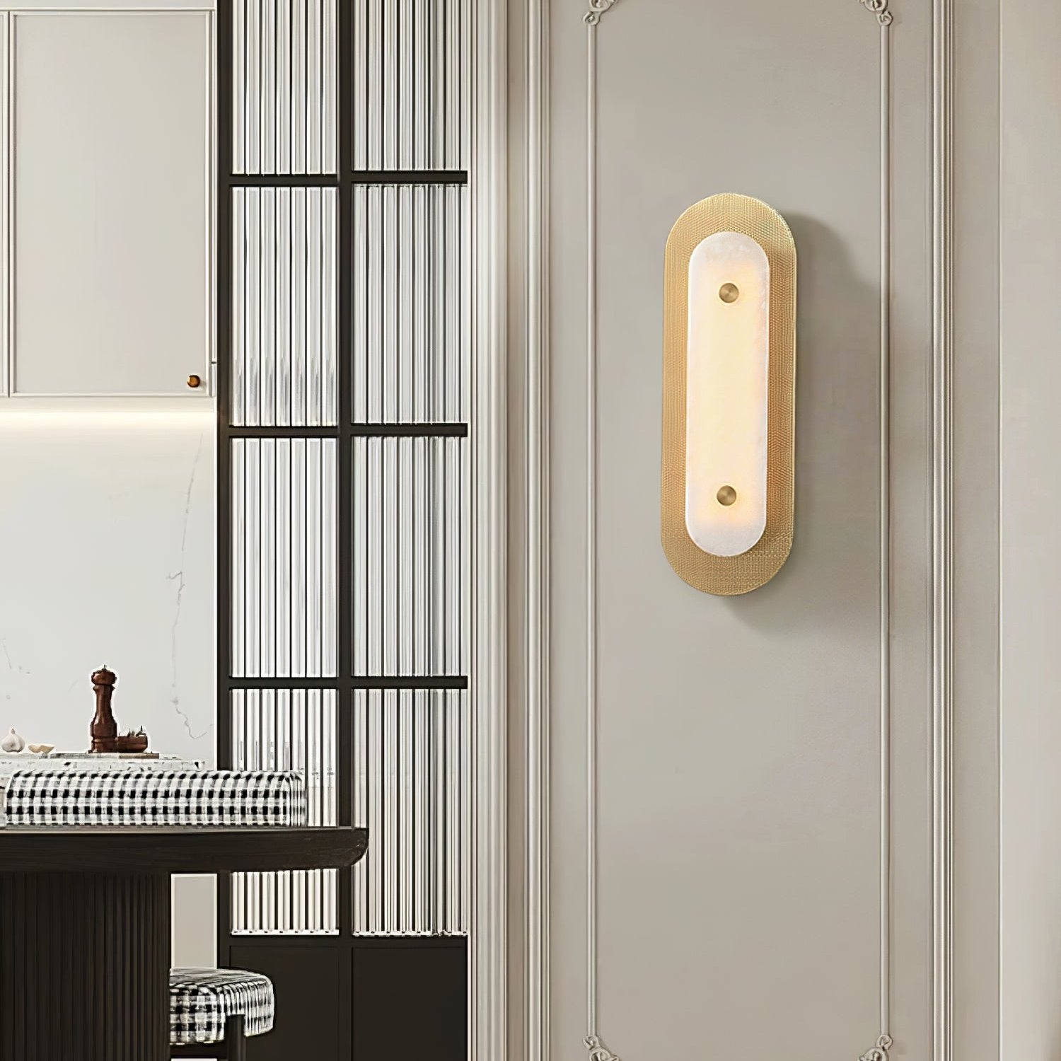 Celaeeth Oval Alabaster Wall Light - Letslighting
