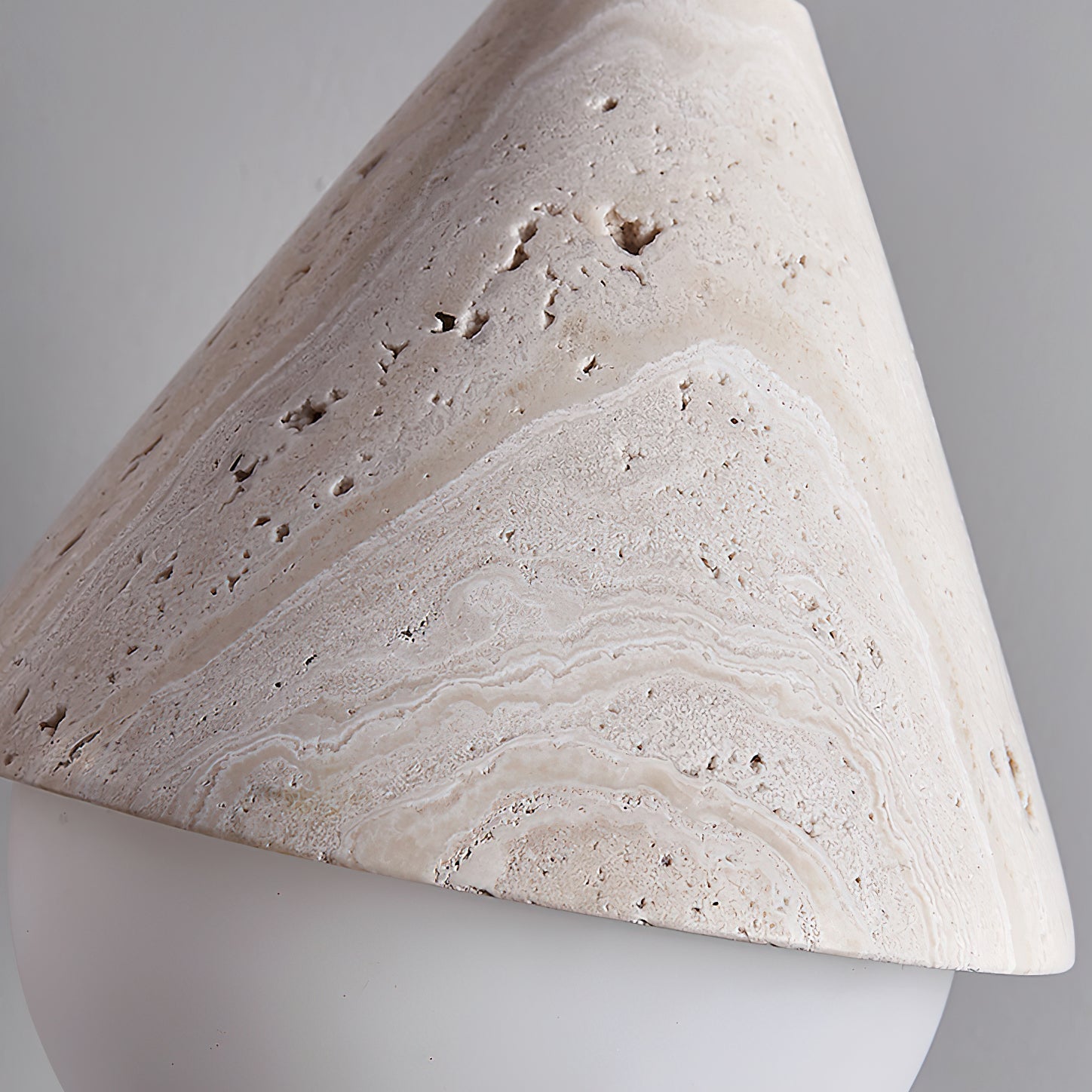 Cevynisra Cone Hemisphere Travertine Pendant Light - Letslighting