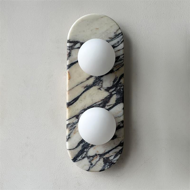 Utheisra Elegance Unique Glass Marble Wall Lamp - Letslighting