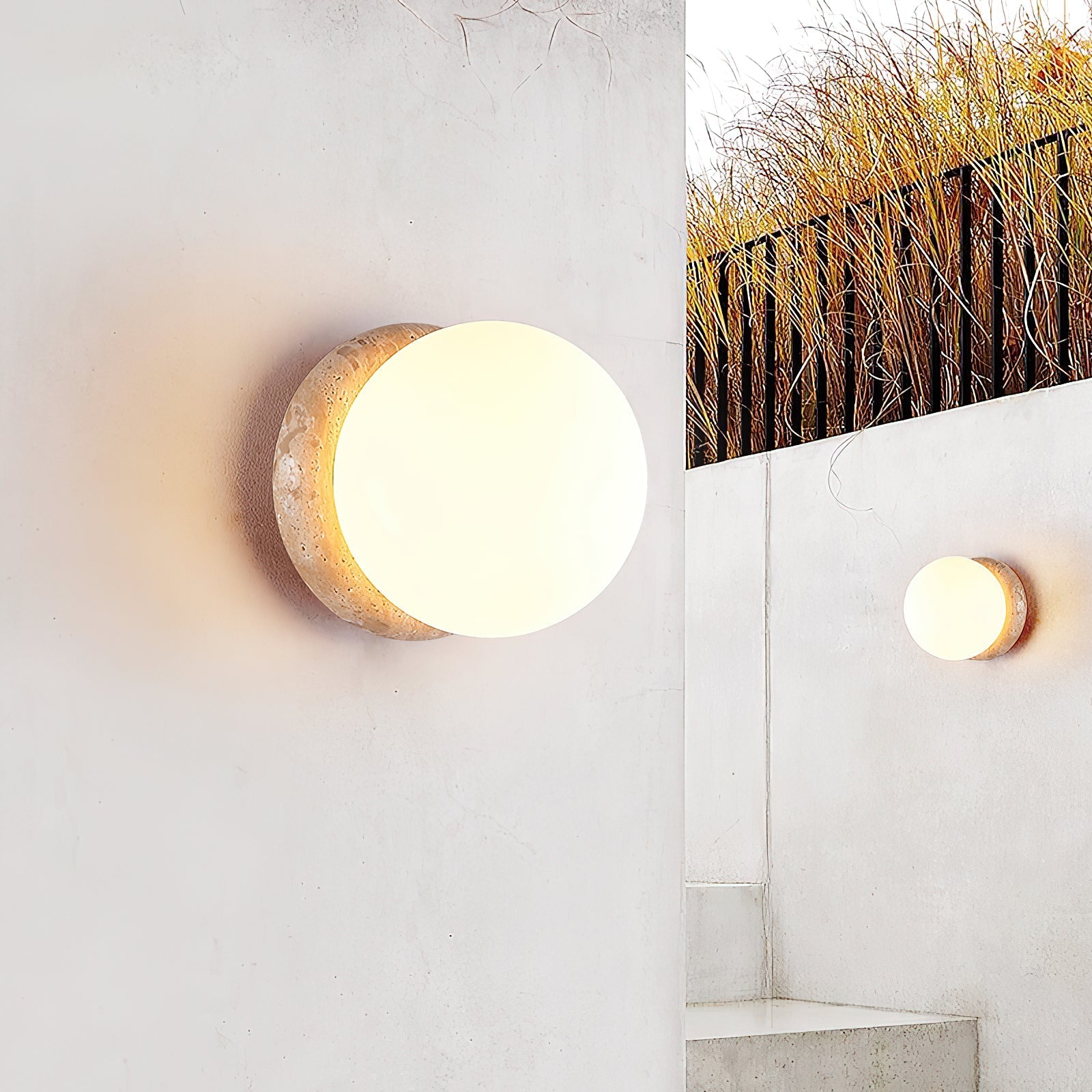 Blikuvys Travertine Glass Wall Lamp - Letslighting