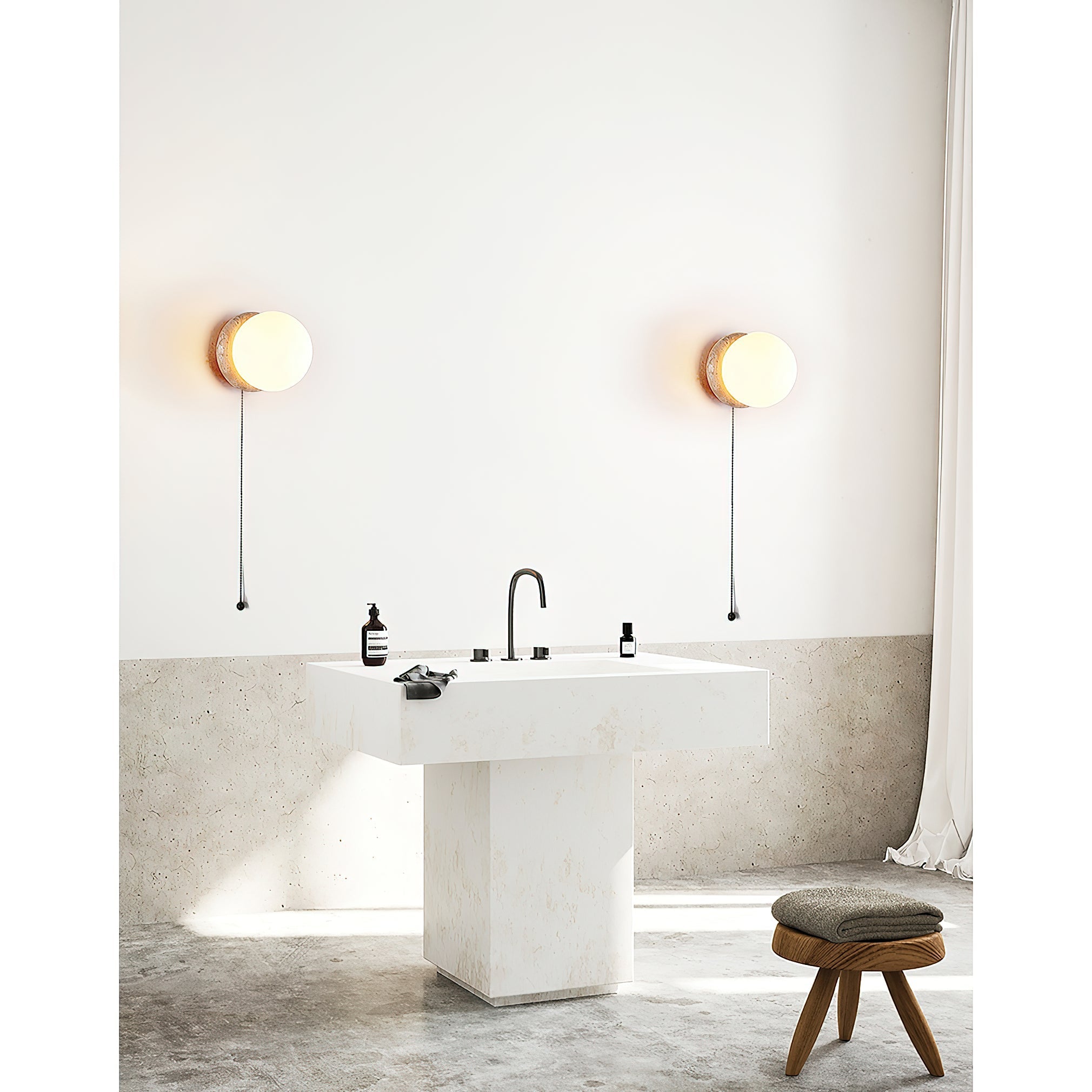Blikuvys Travertine Glass Wall Lamp - Letslighting