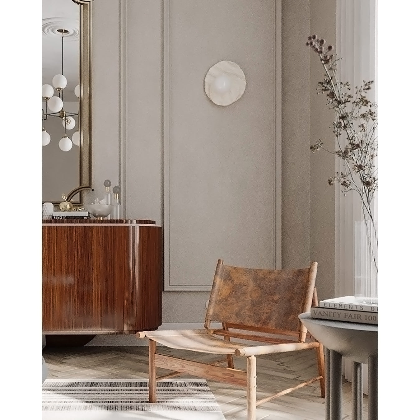 Astr Modern Minimalist Unique Stone Glass Wall Lamp - Letslighting