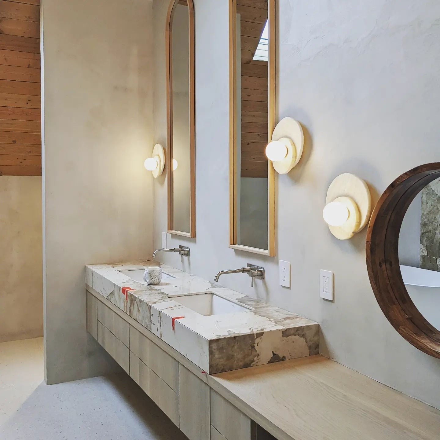 Astr Modern Minimalist Unique Stone Glass Wall Lamp - Letslighting