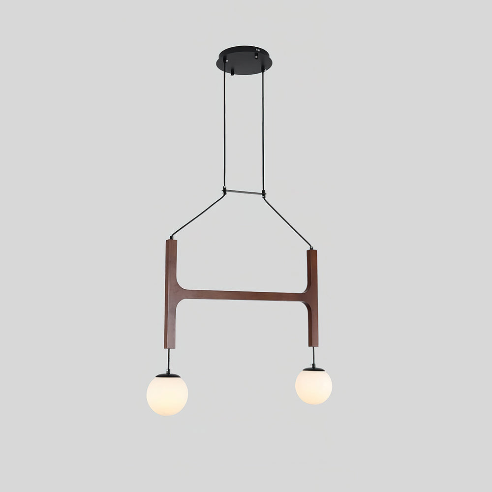 Muto Geometric Wood Chandelier - Letslighting