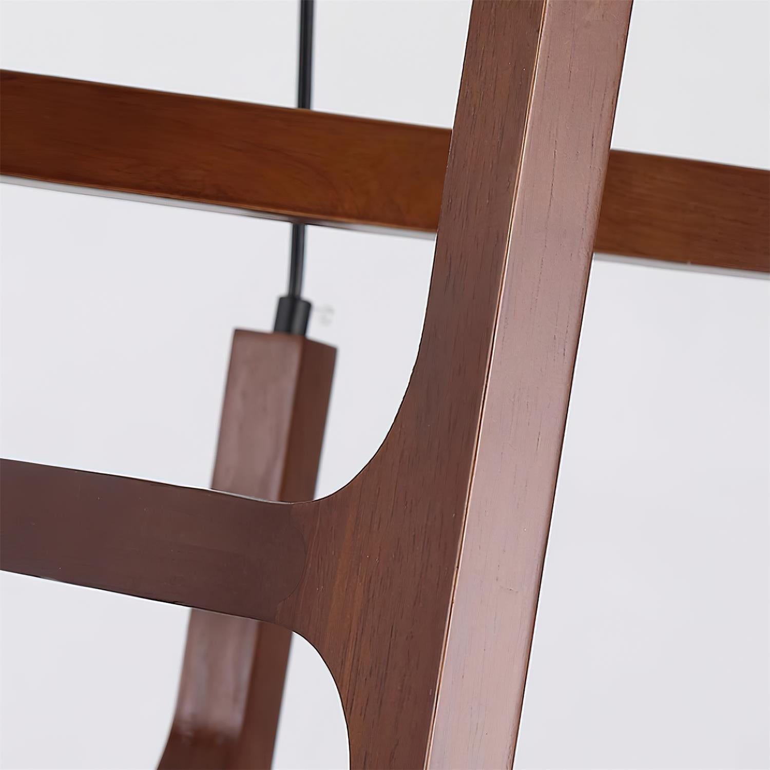 Muto Geometric Wood Chandelier - Letslighting