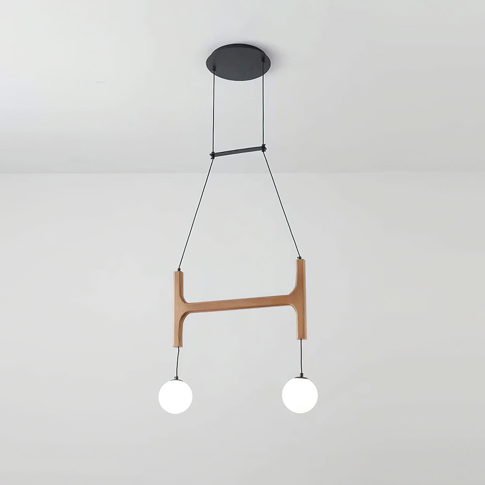 Muto Geometric Wood Chandelier - Letslighting