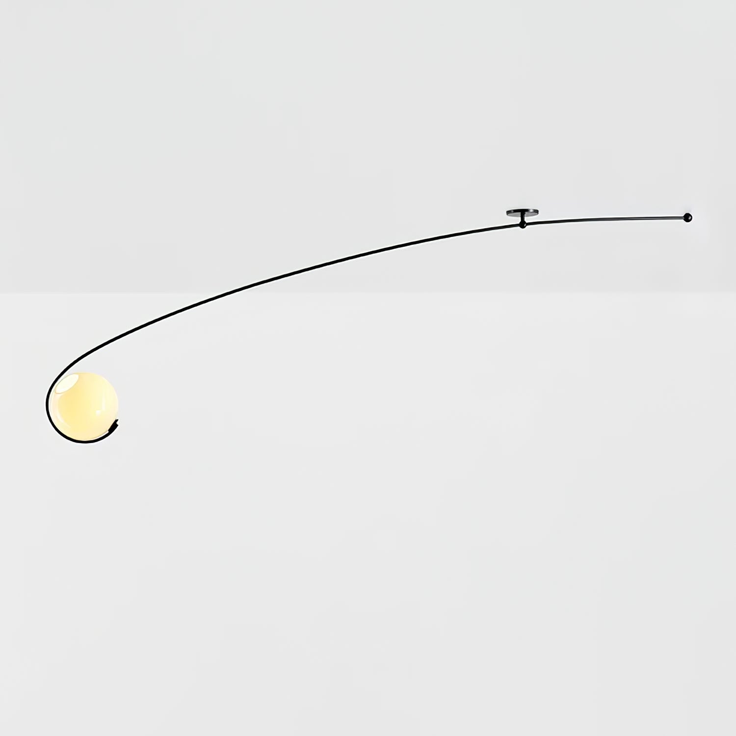 Elsoris Modern Minimalist Curve Glass Ceiling Lamp - Letslighting